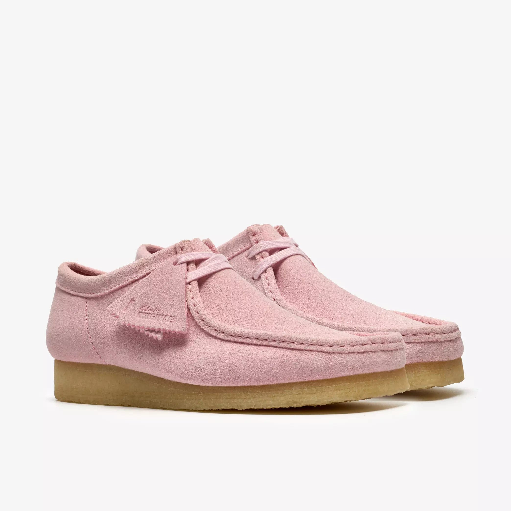 Clarks Wallabee Mens Shoes Color: Light Pink Suede Style: 26185560