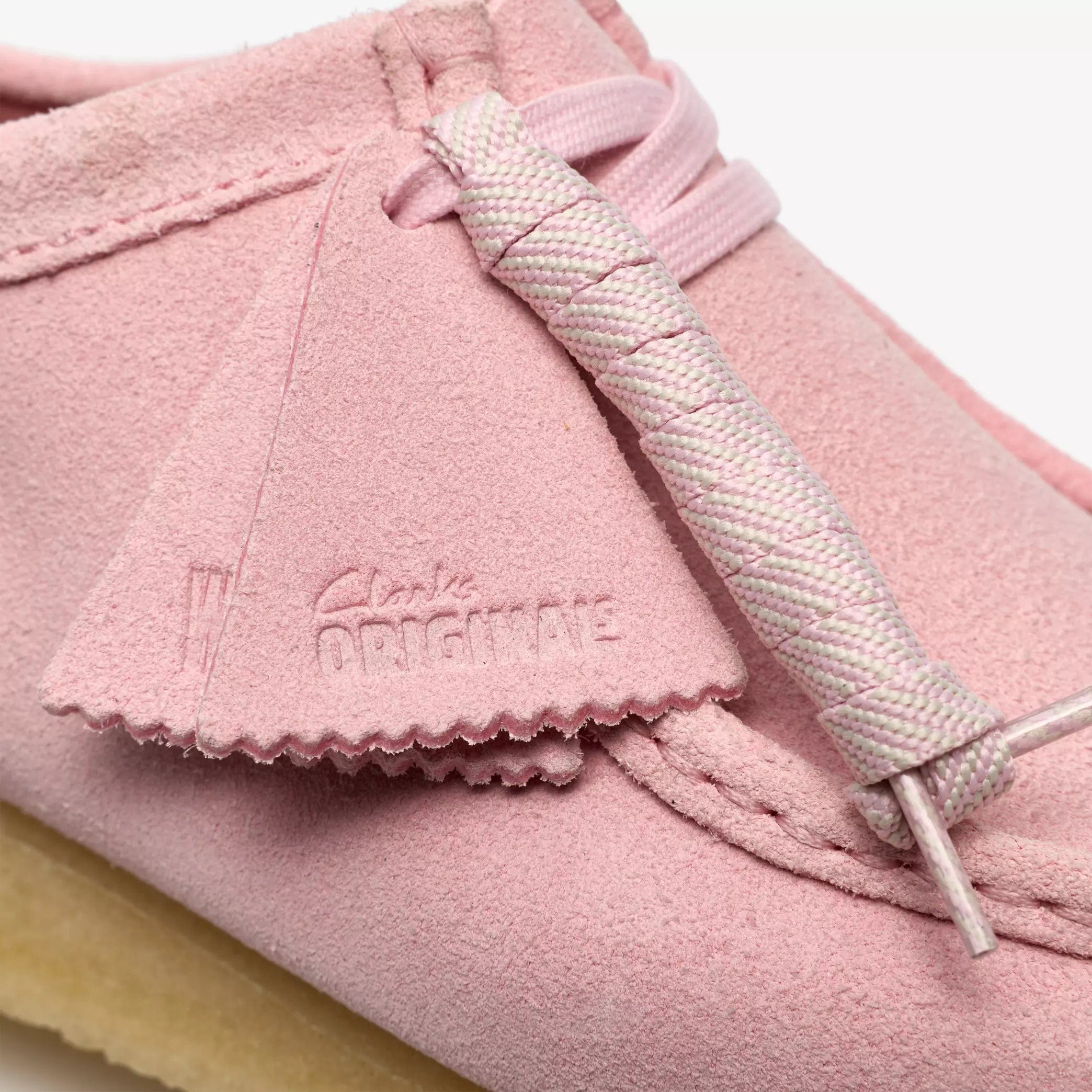Clarks Wallabee Mens Shoes Color: Light Pink Suede Style: 26185560