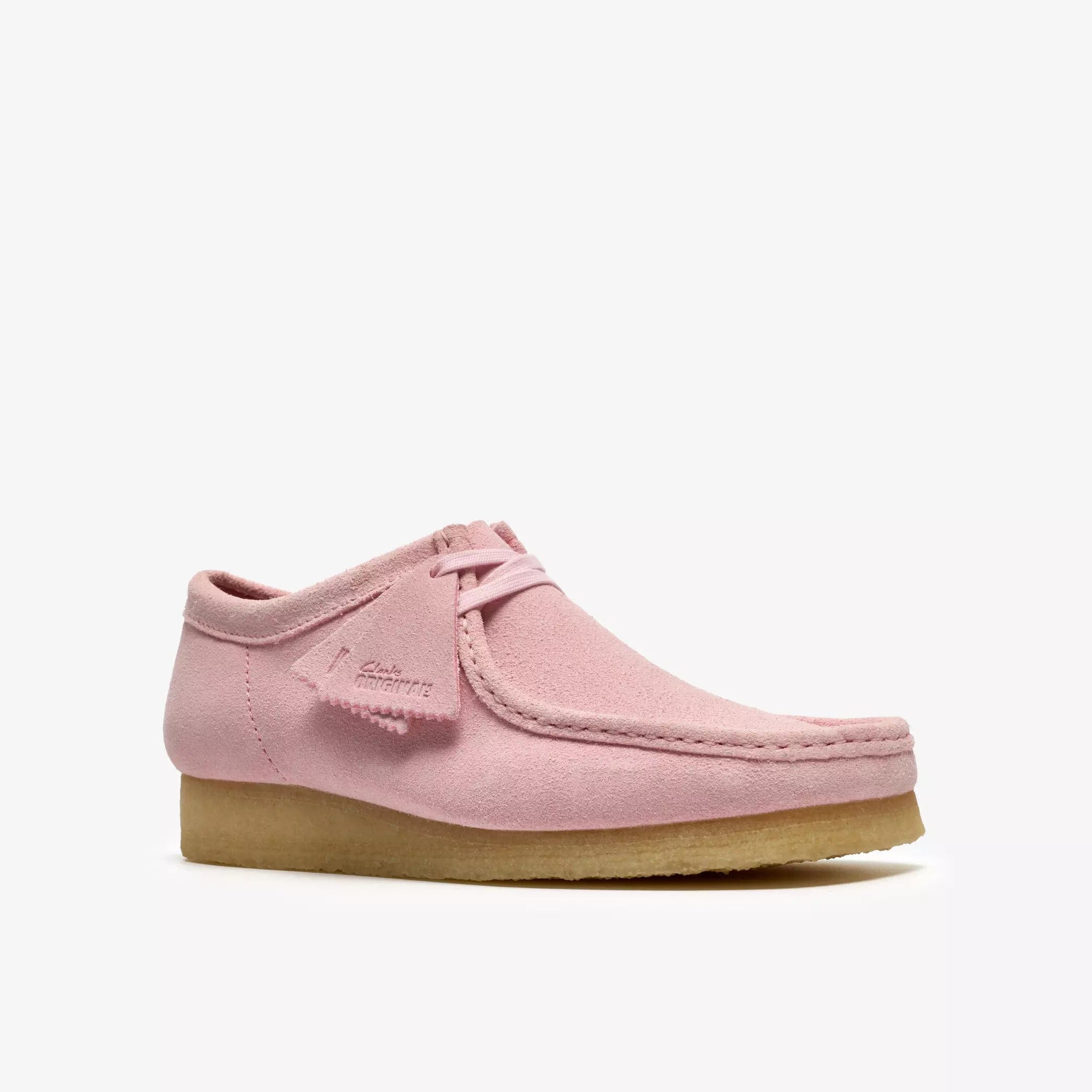 Clarks Wallabee Mens Shoes Color: Light Pink Suede Style: 26185560