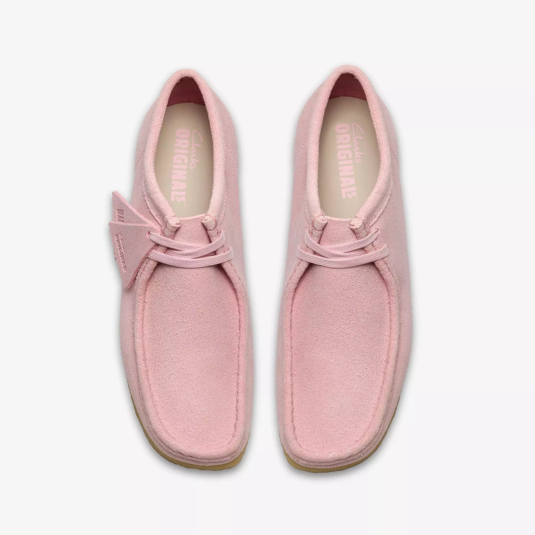 Clarks Wallabee Mens Shoes Color: Light Pink Suede Style: 26185560