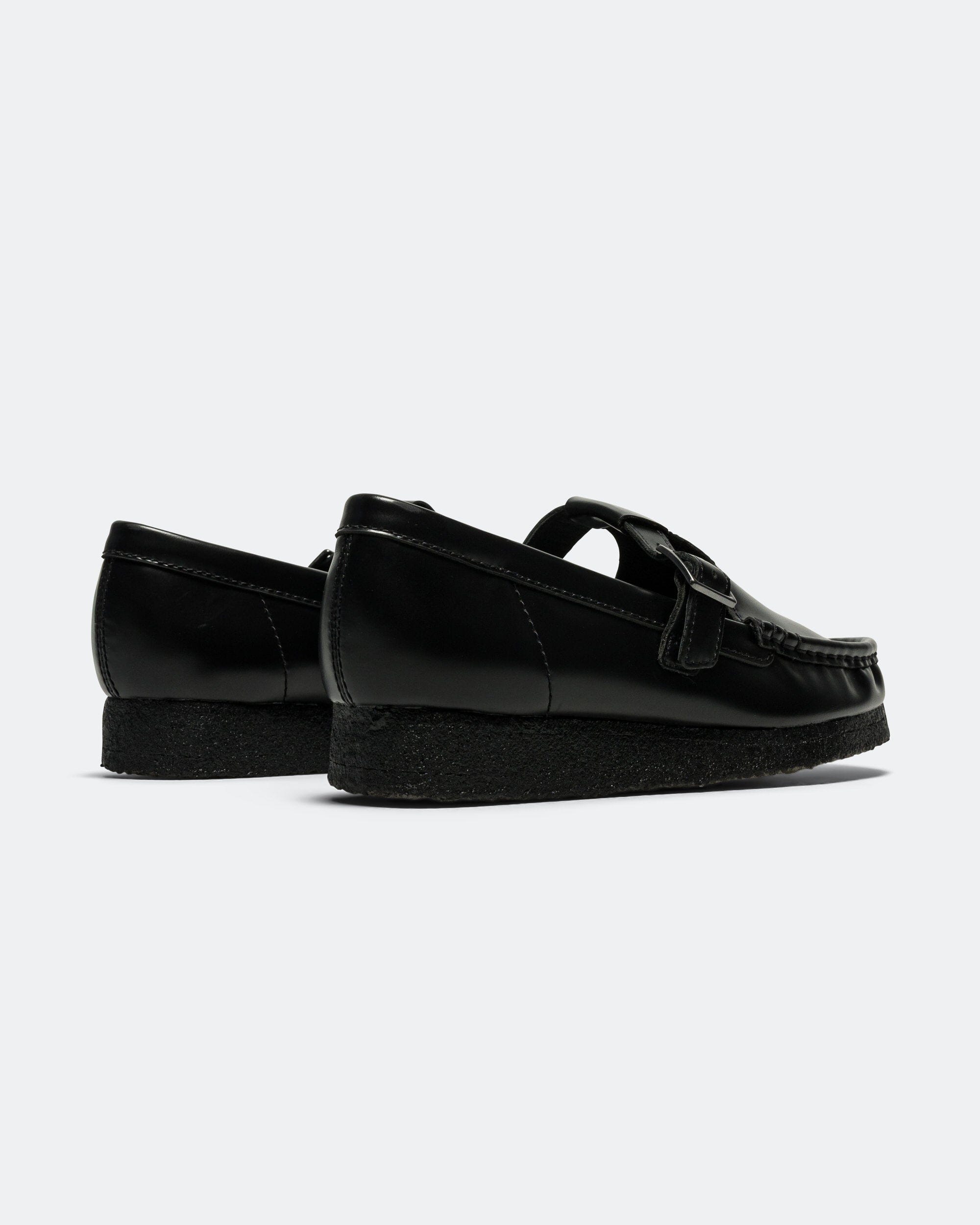 Clarks Womens Wallabee T Bar - Black Leather