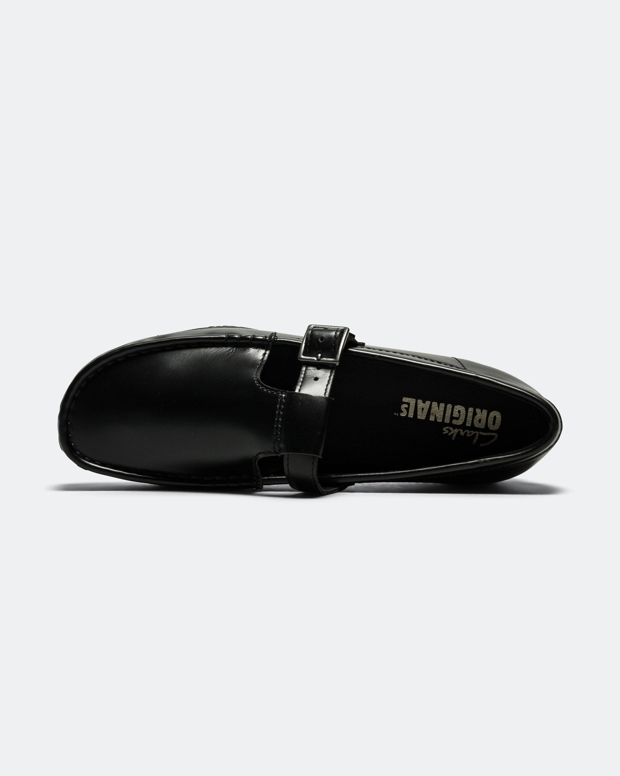 Clarks Womens Wallabee T Bar - Black Leather