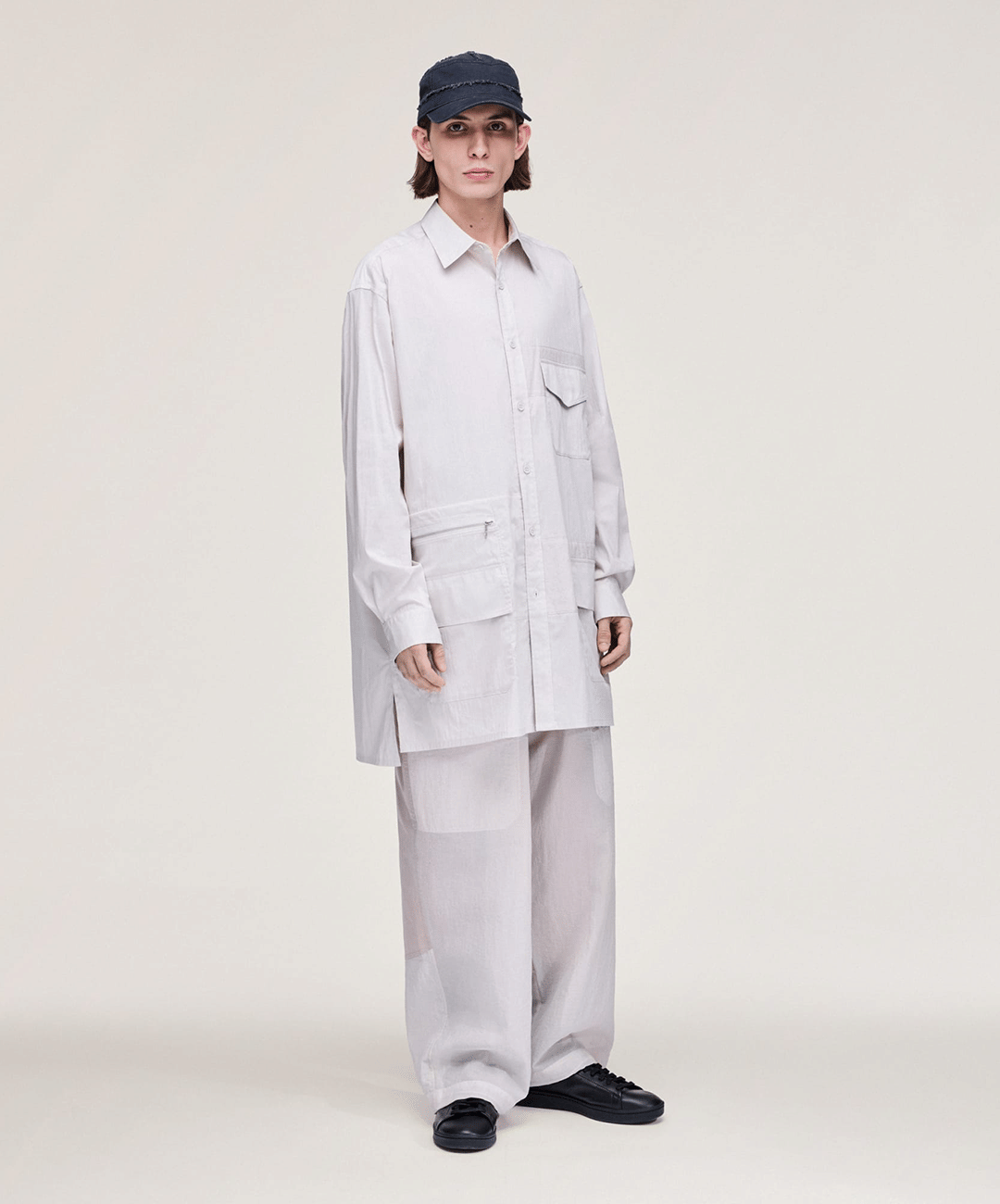 Y - 3 | UT LONG SLEEVE SHIRT { WHITE