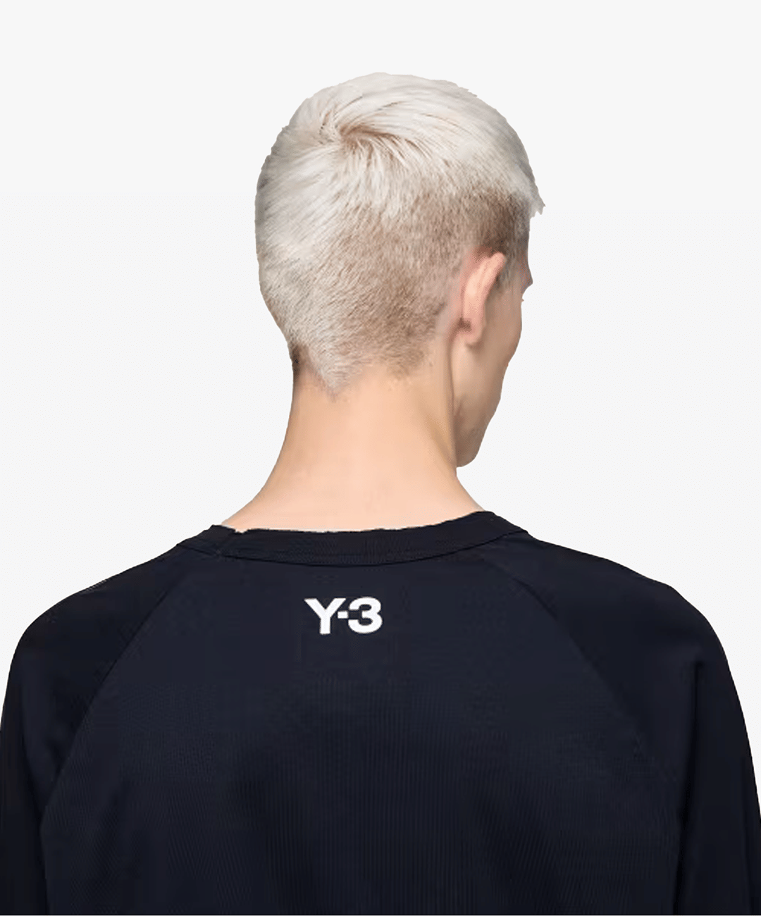 Y - 3 | RAW EDGE 3 - STRIPES Long Sleeve T-Shirt { BLACK