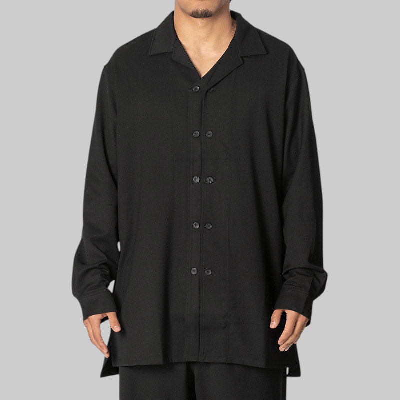 Y-3 Wool Adaptive Overshirt - Black