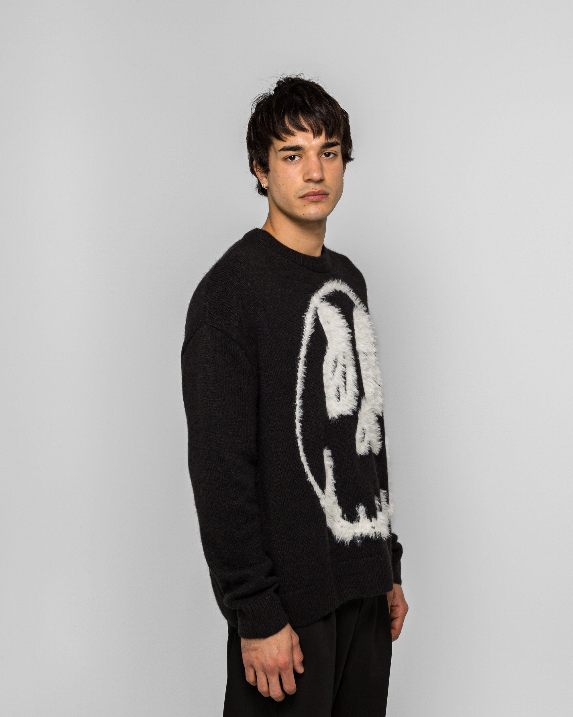 Y - 3 Chito Graphic Knitted Sweater - Black
