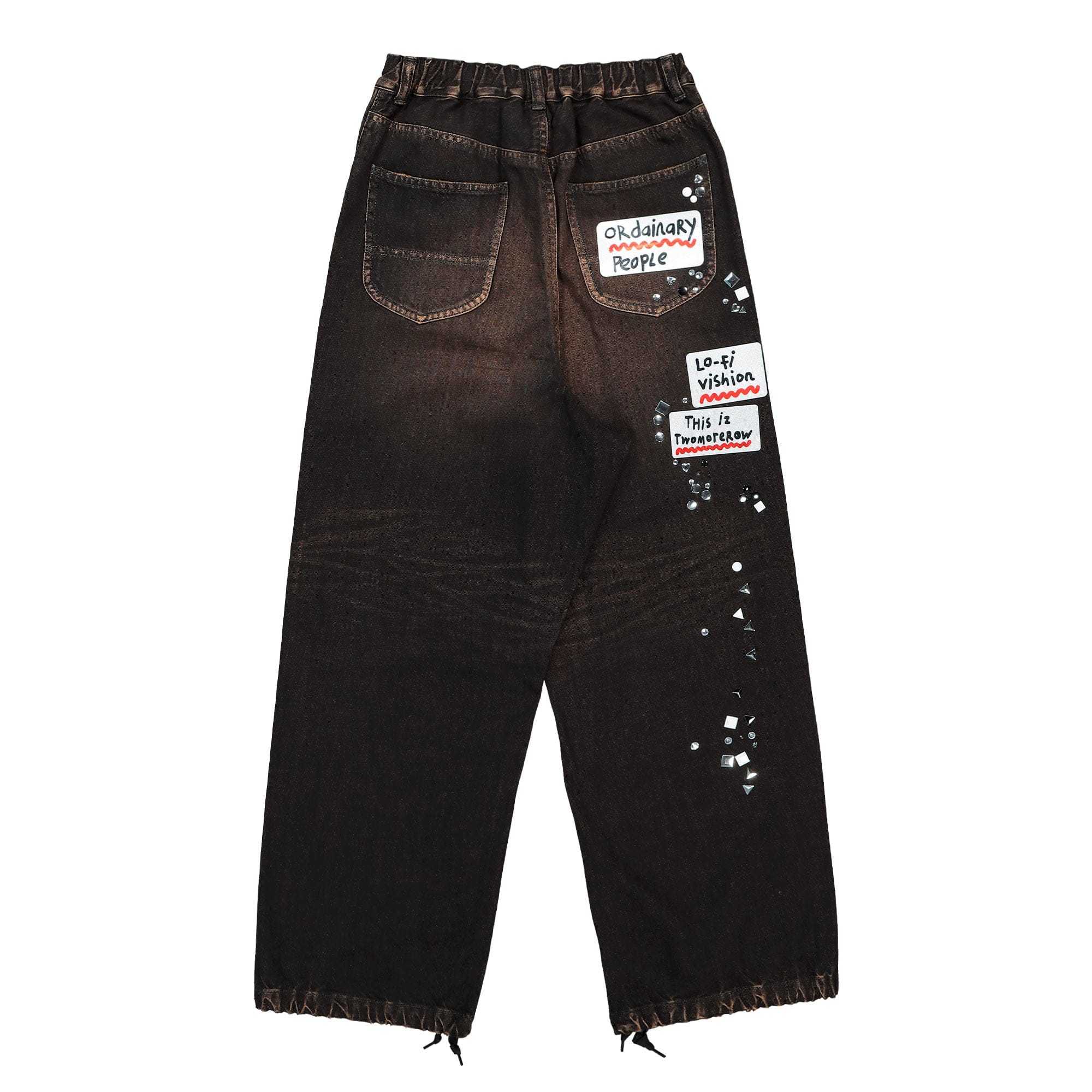 Maison Mihara Yasuhiro Denim Jeans With Sticker