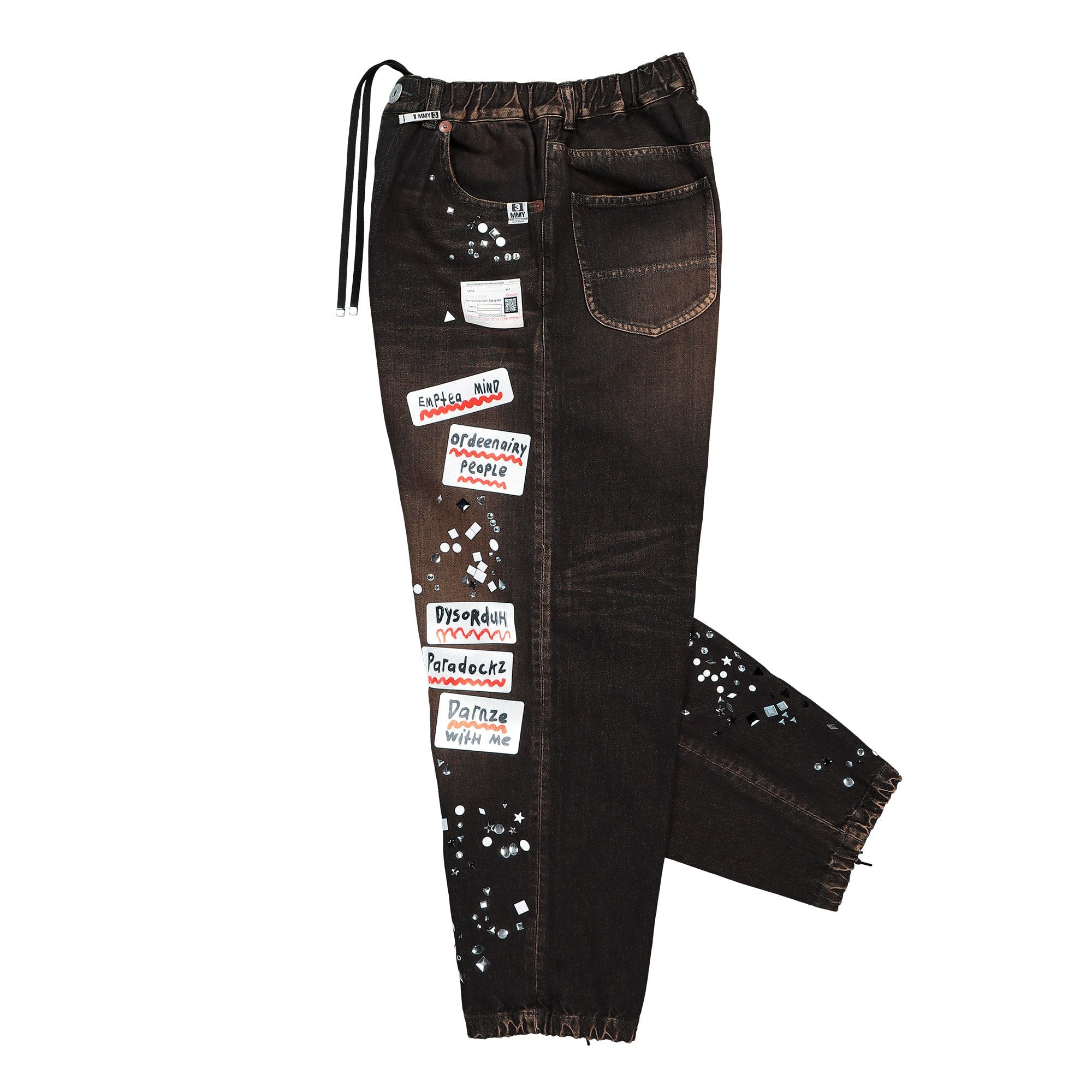 Maison Mihara Yasuhiro Denim Jeans With Sticker