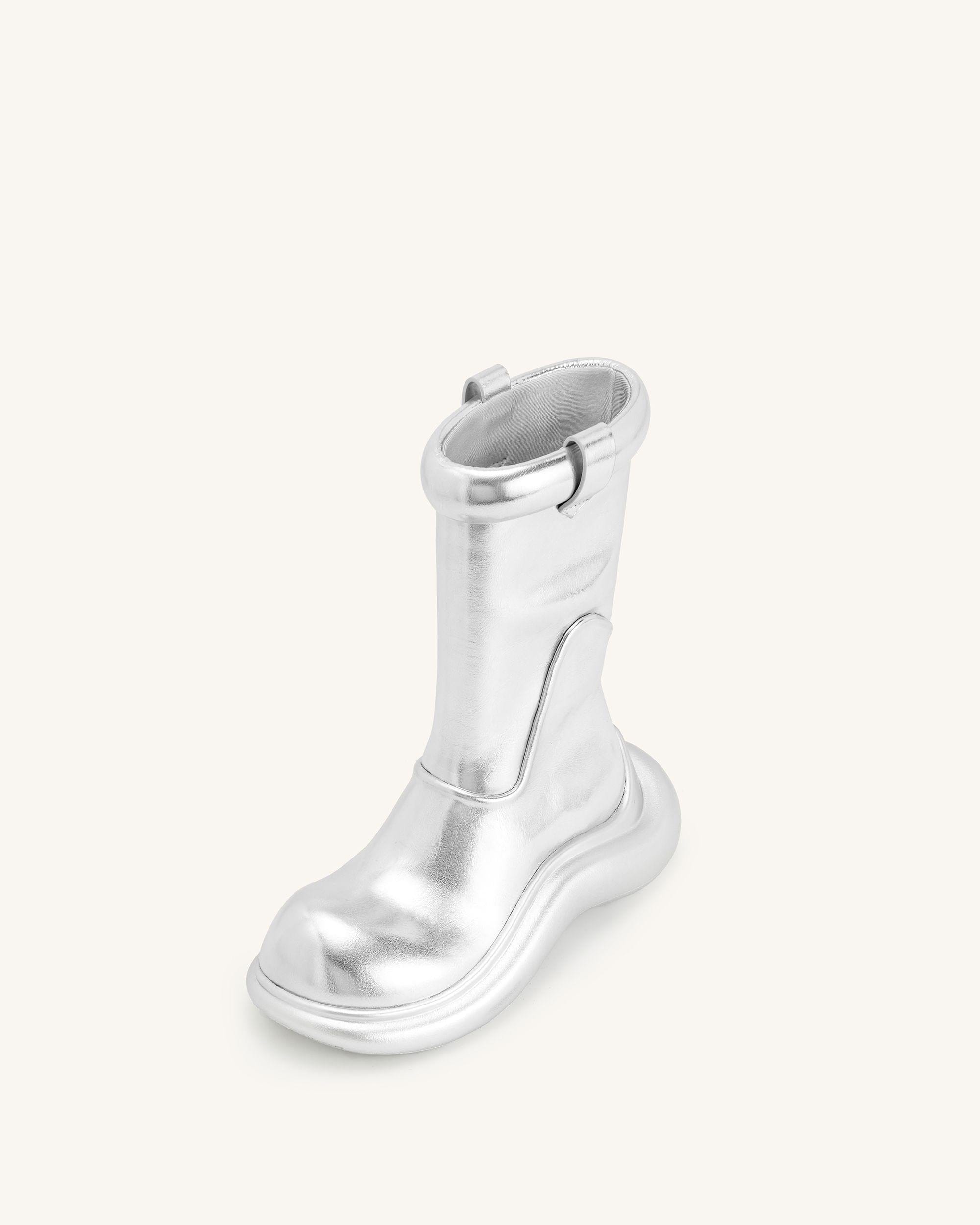 Jw Pei Zoie Metallic Rain Boot Silver