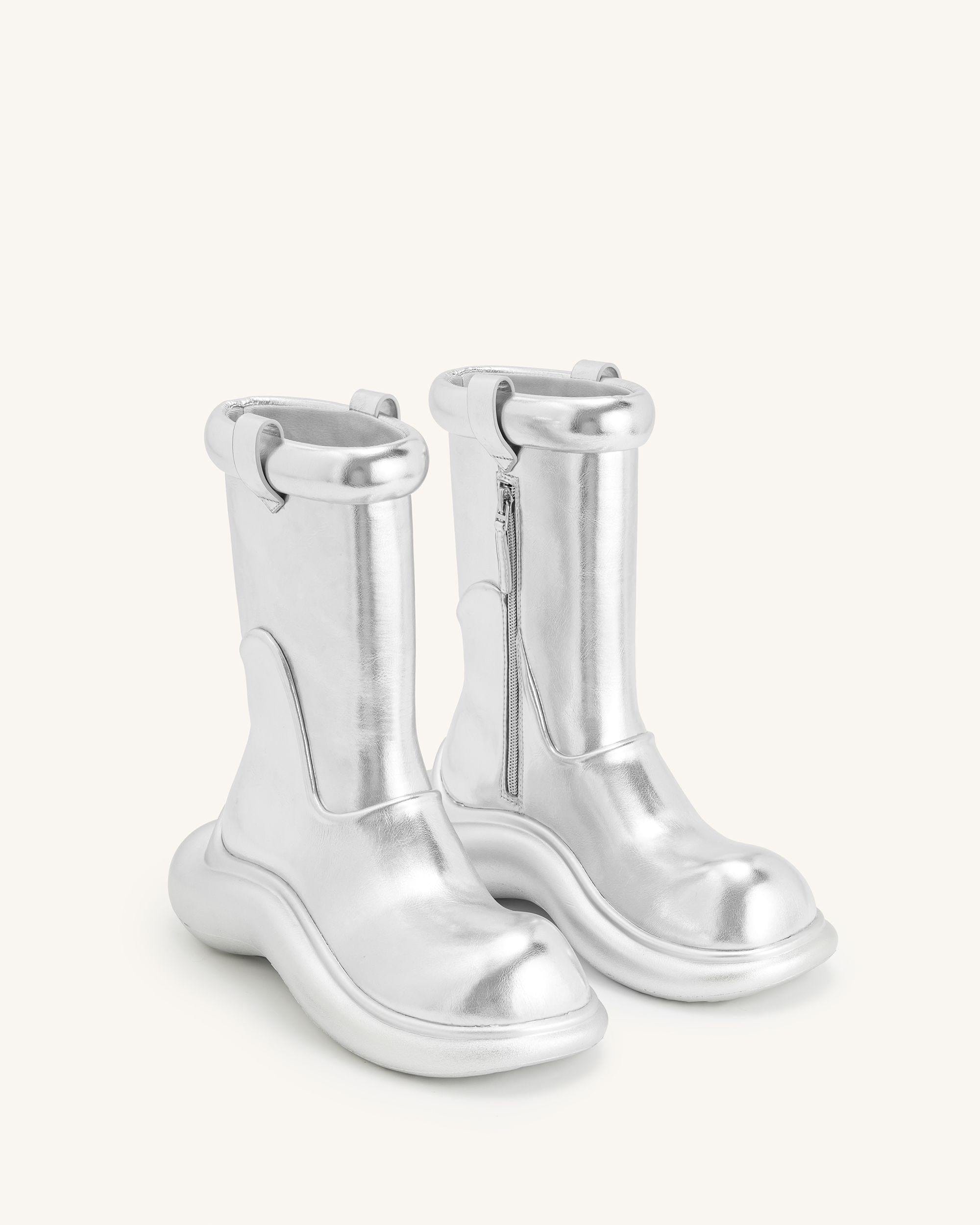 Jw Pei Zoie Metallic Rain Boot Silver