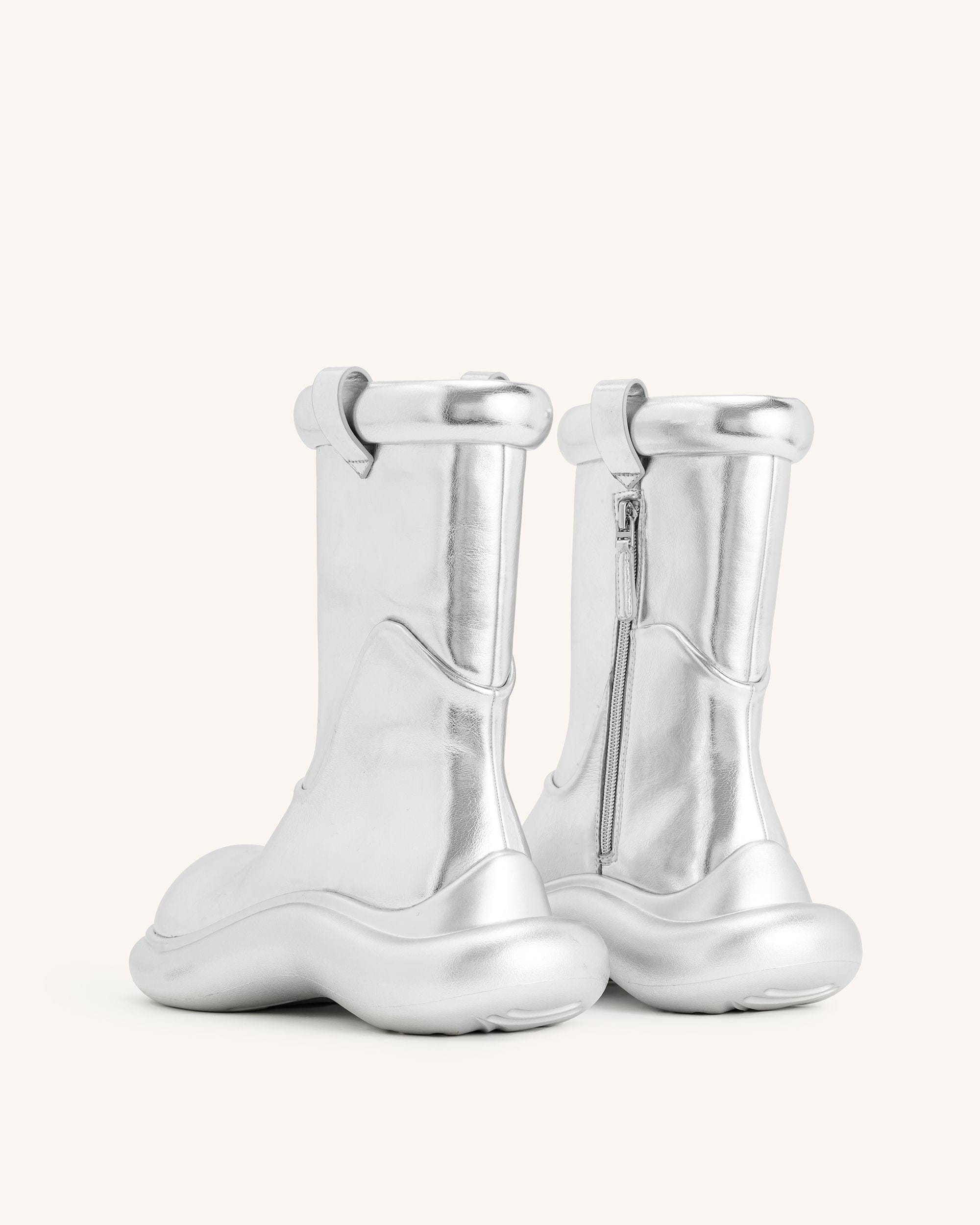 Jw Pei Zoie Metallic Rain Boot Silver