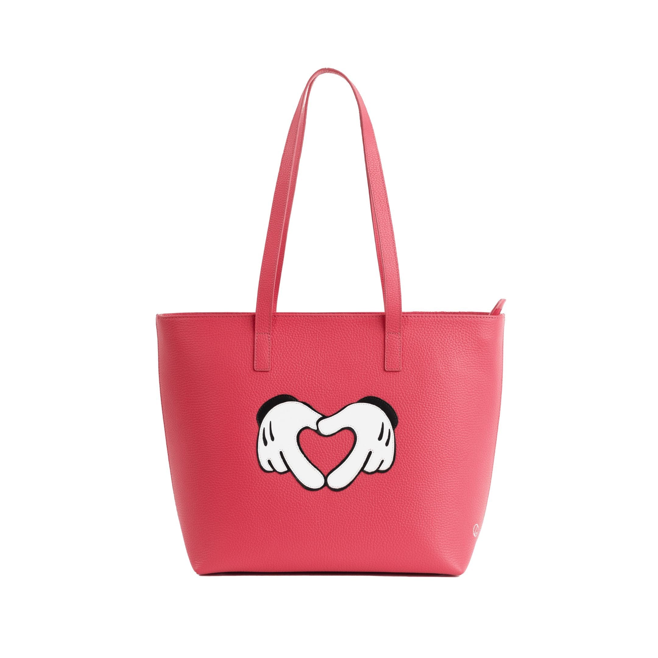 Leather Charms Heart Tote Bag