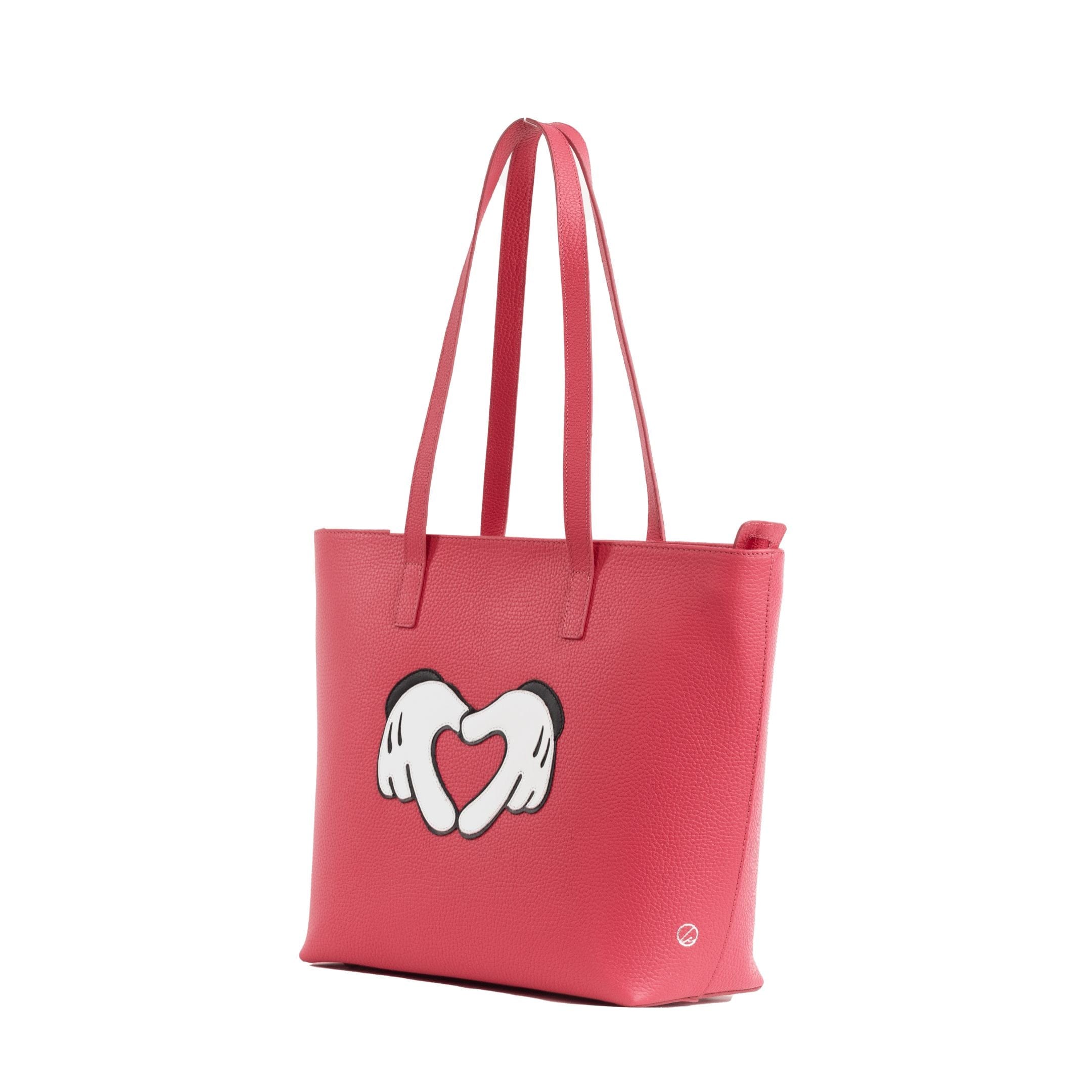 Leather Charms Heart Tote Bag
