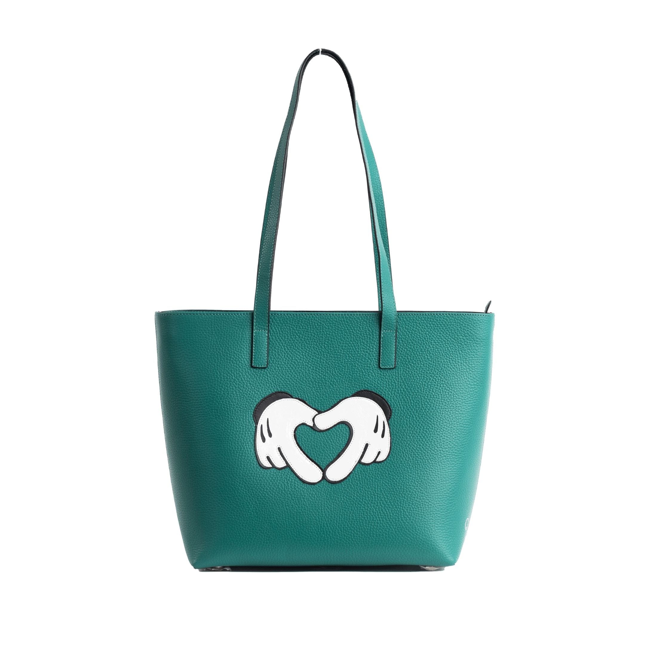 Leather Charms Heart Tote Bag