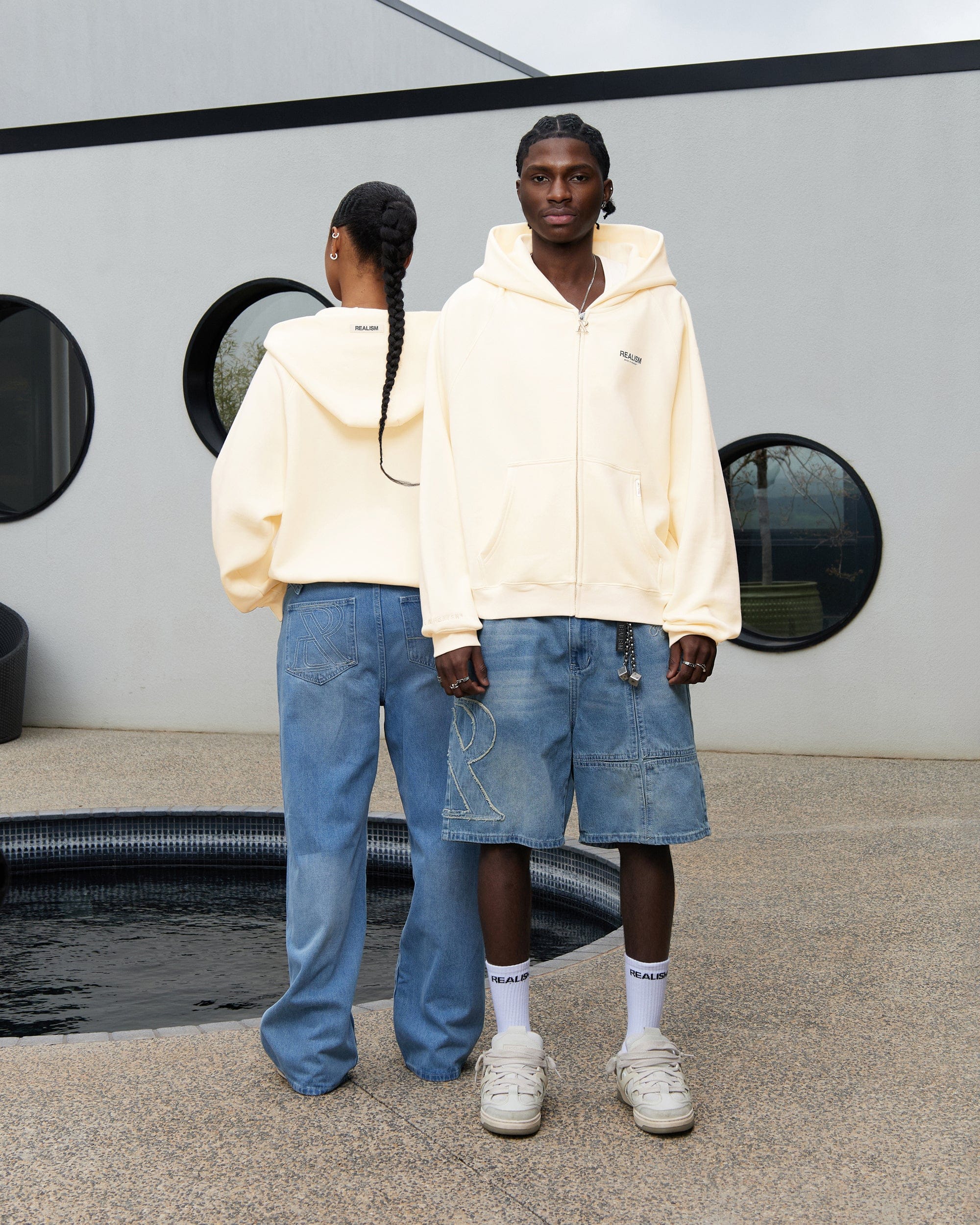 Realism SSS REALISM STUDIO ZIP HOODIE CLOUD