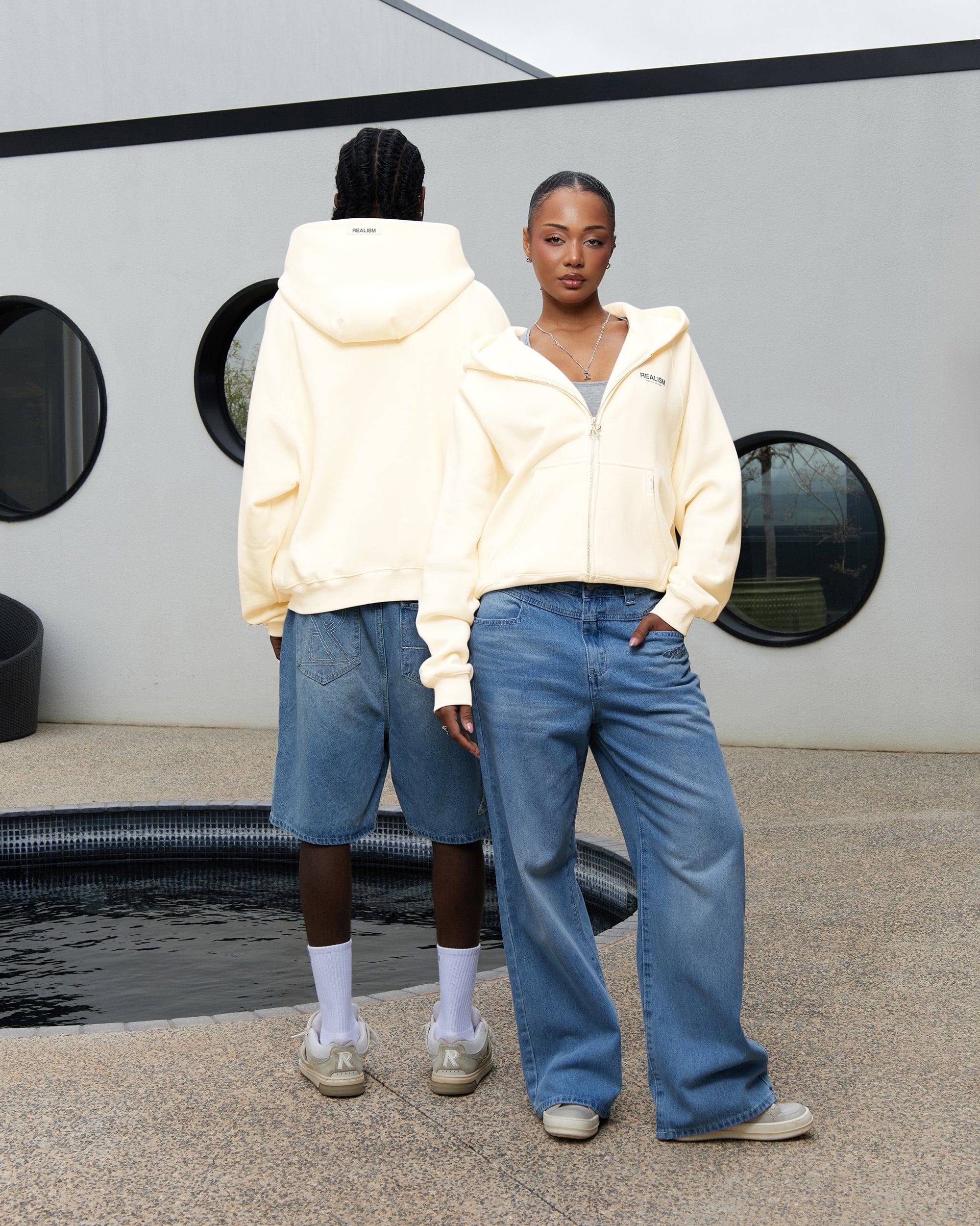 Realism SSS REALISM STUDIO ZIP HOODIE CLOUD