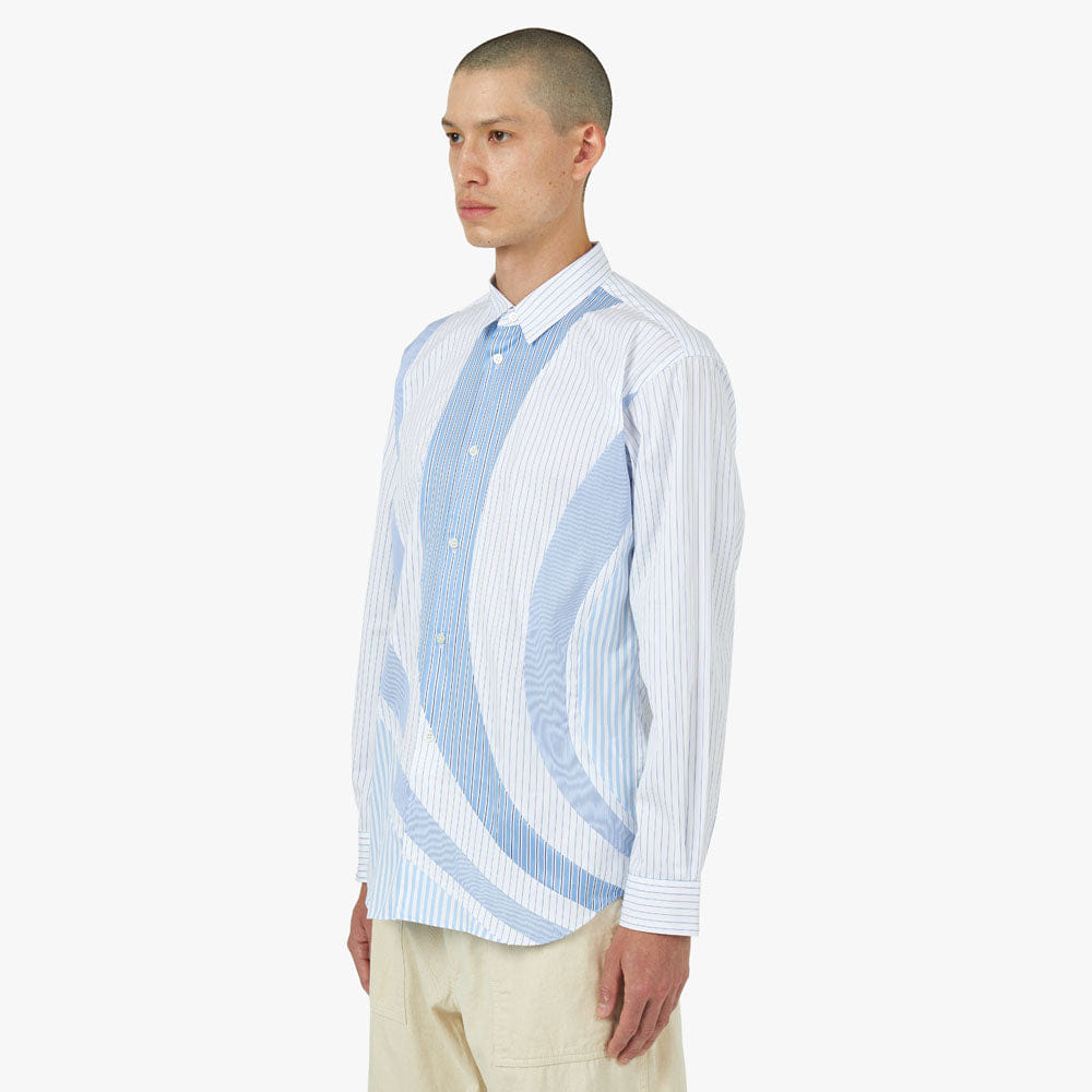 COMME des GARÇONS SHIRT Poplin Stripe Shirt Blue / Multi
