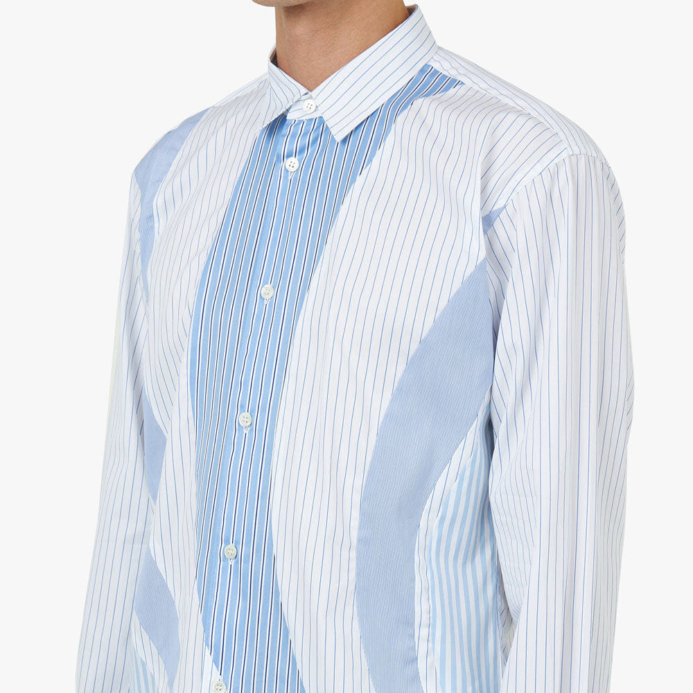 COMME des GARÇONS SHIRT Poplin Stripe Shirt Blue / Multi