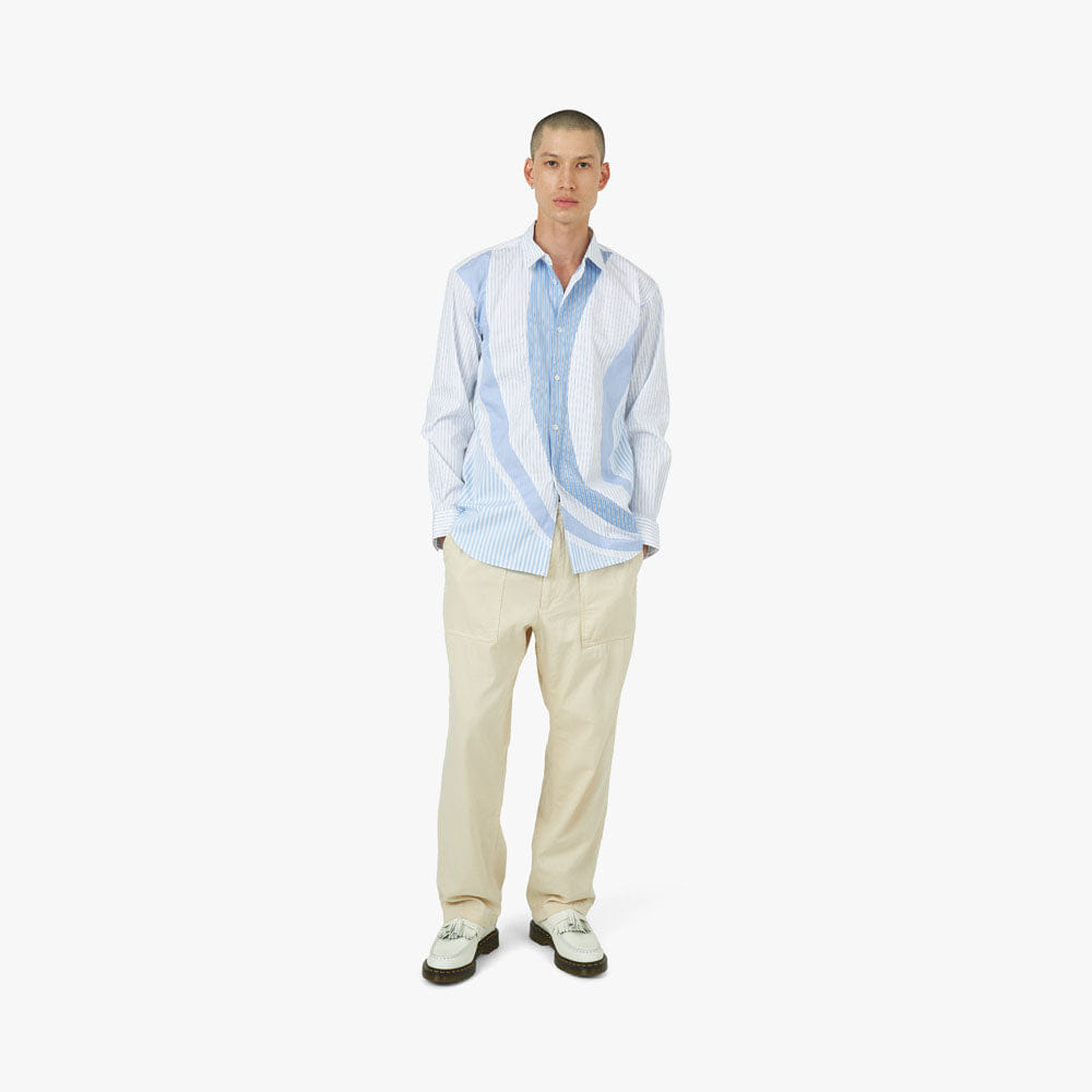 COMME des GARÇONS SHIRT Poplin Stripe Shirt Blue / Multi
