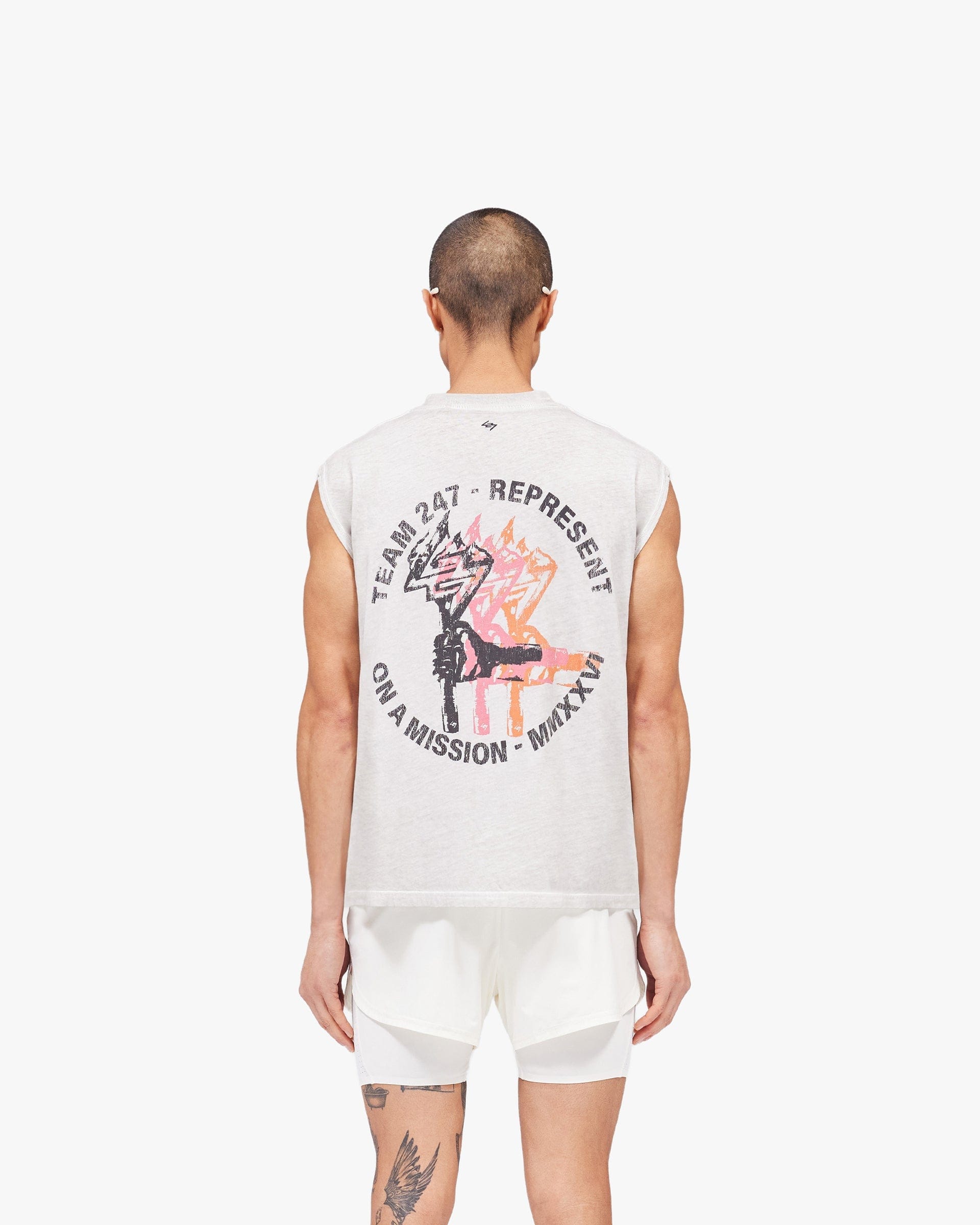 247 Torch Boxy Tank - Bleach Wash