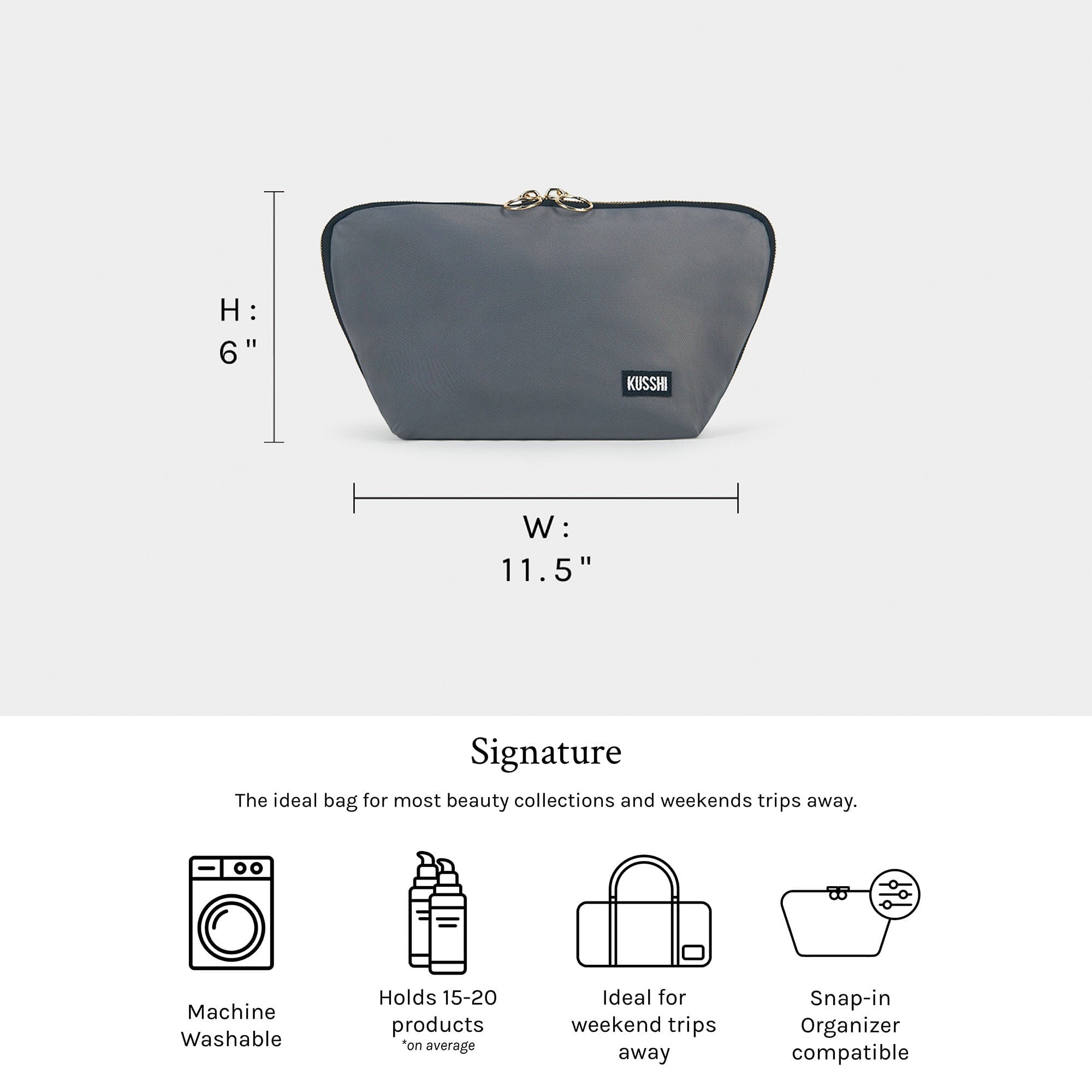 Kusshi Signature Makeup Bag