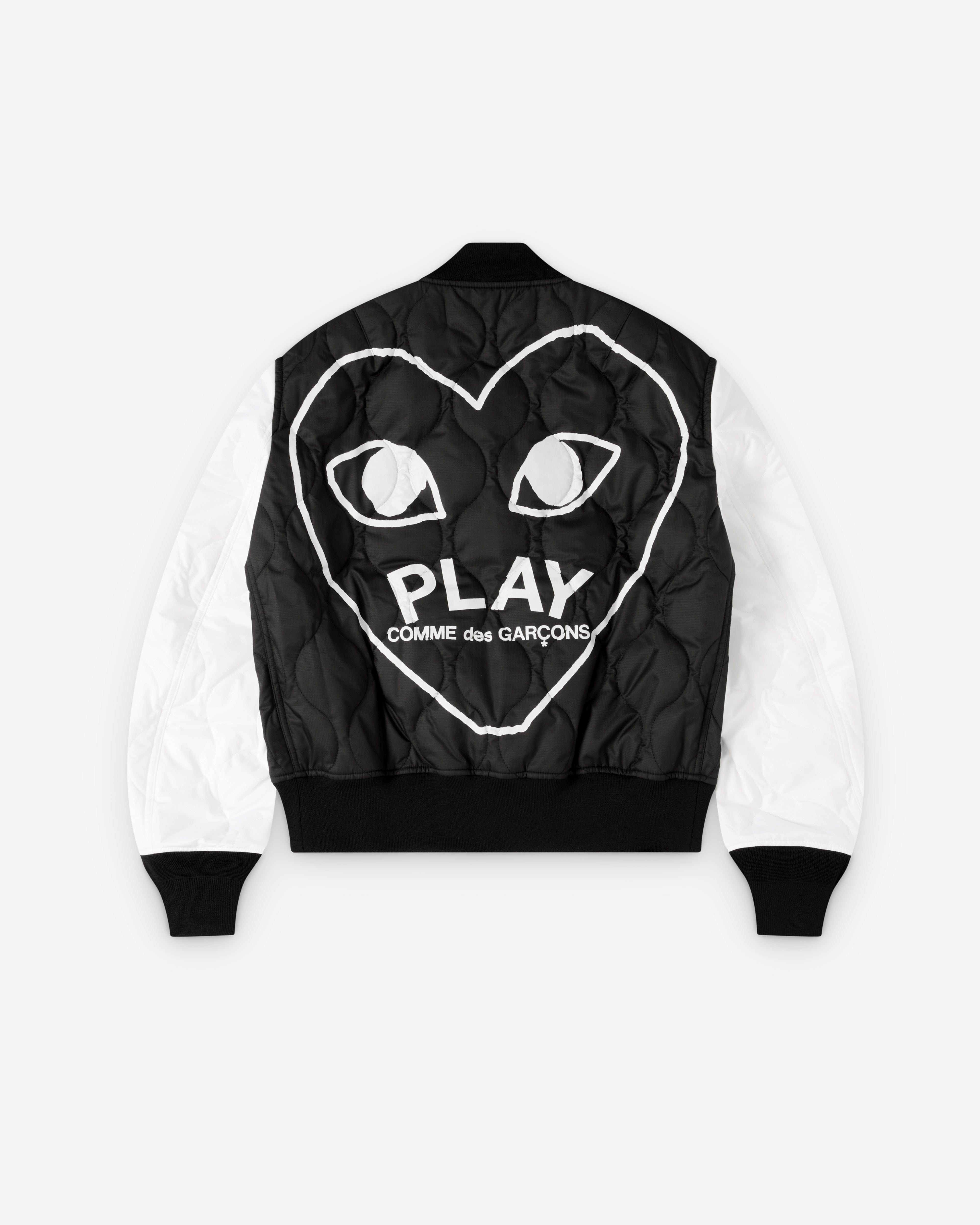 Comme des Garçons PLAY Play - Black Heart Varsity Jacket - (Black)