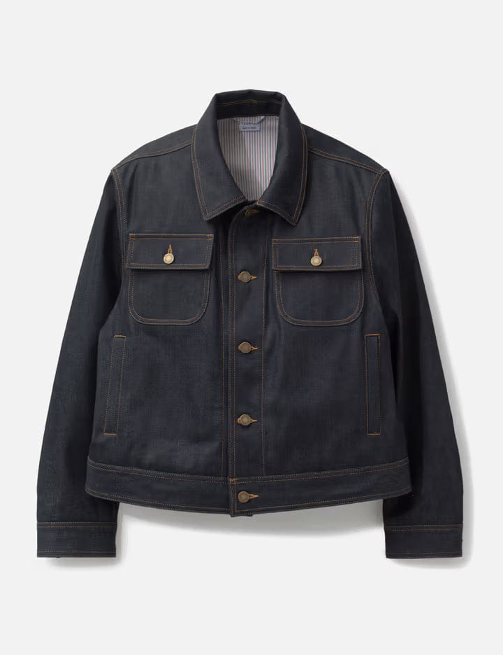 Thom Browne Selvedge Denim Backstrap Utility Jacket