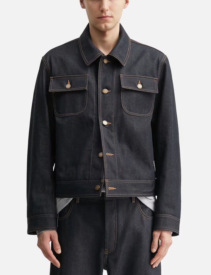 Thom Browne Selvedge Denim Backstrap Utility Jacket