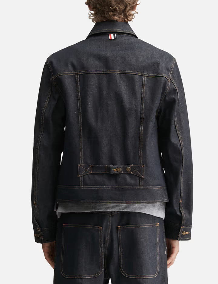 Thom Browne Selvedge Denim Backstrap Utility Jacket