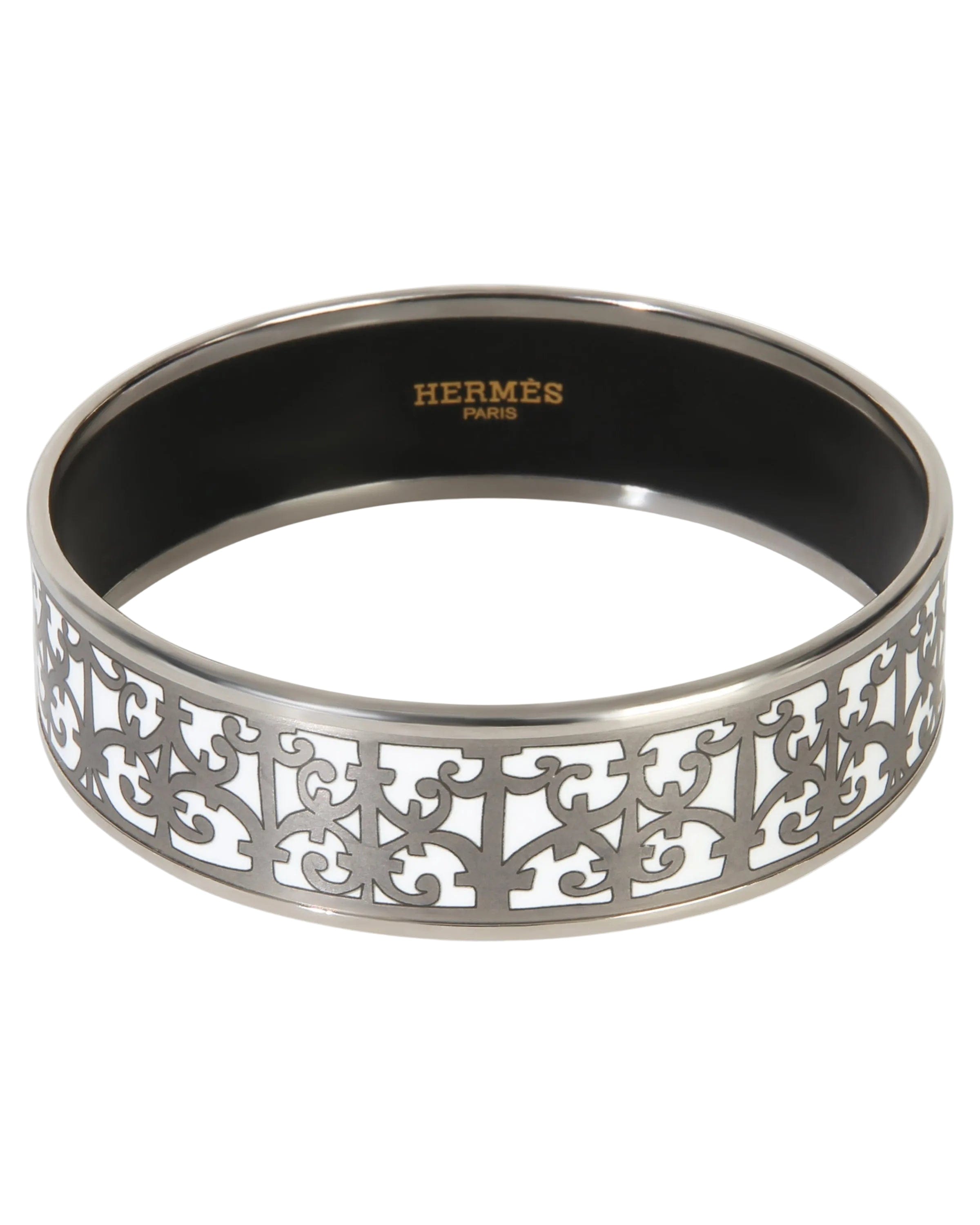 Hermes Balcons du Guadalquivir Wide Enamel Bracelet