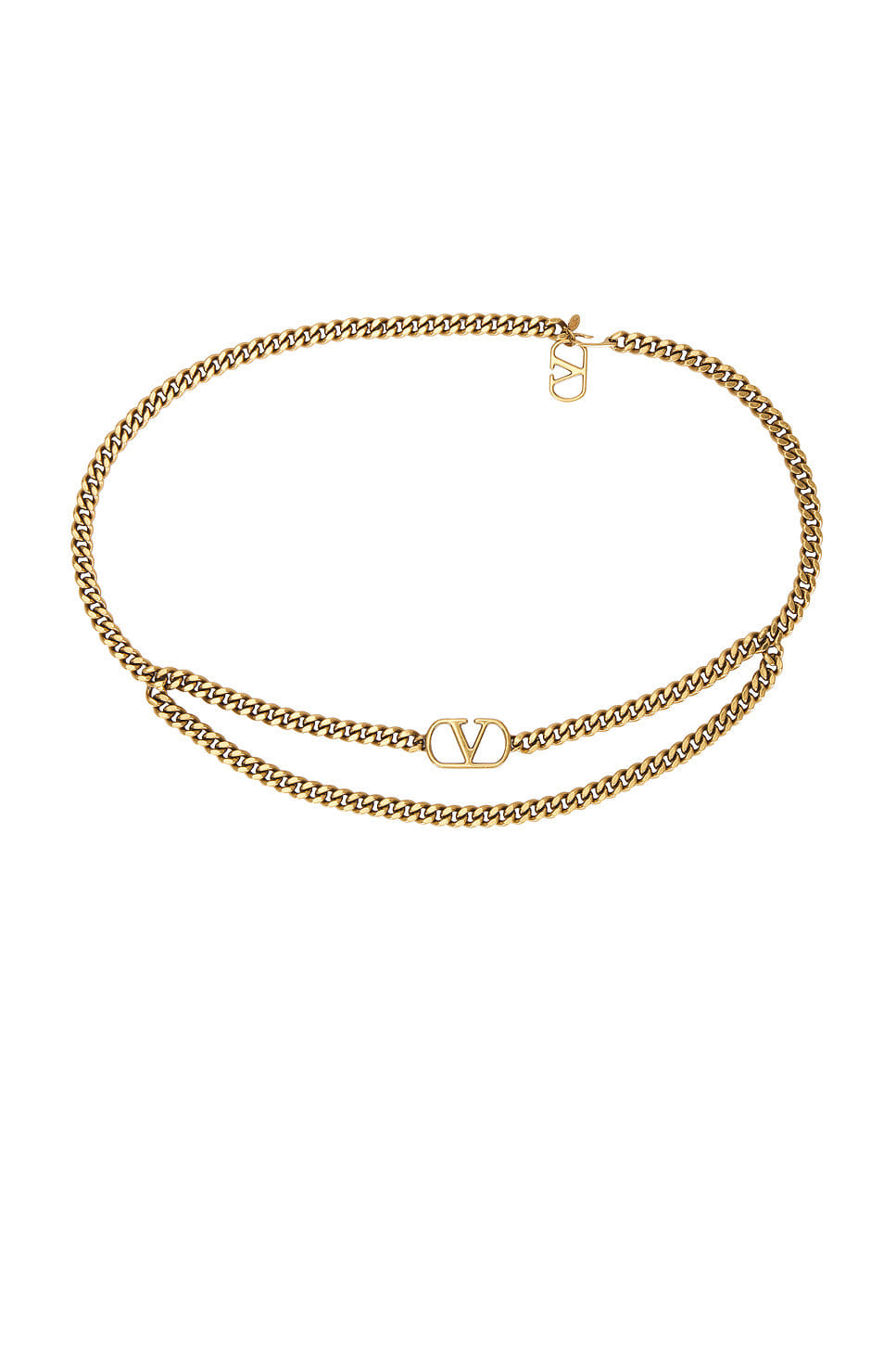 Valentino Garavani V Logo Signature Chain Belt