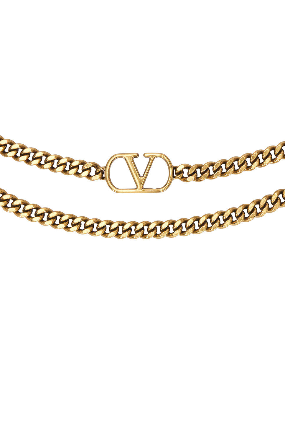 Valentino Garavani V Logo Signature Chain Belt
