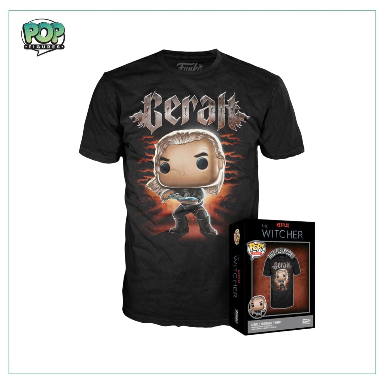 Funko Boxed T-Shirt - Geralt Funko T - Shirt - The Witcher
