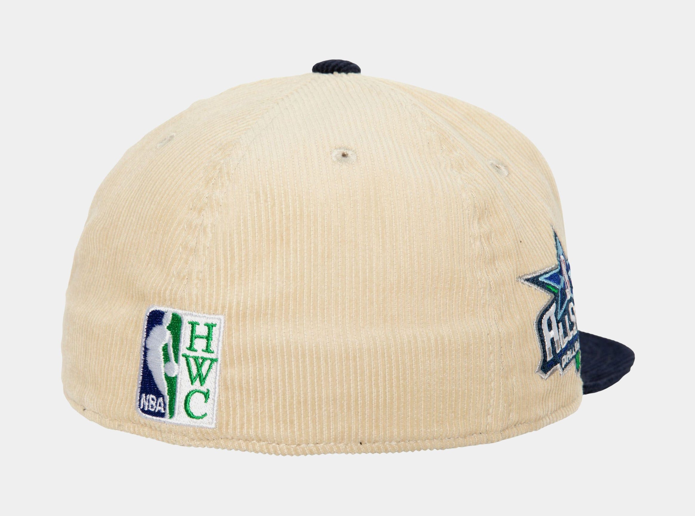 Mitchell & NESS Dallas Mavericks 2 Tone Team Cord Fitted Mens Hat (Beige/Green)