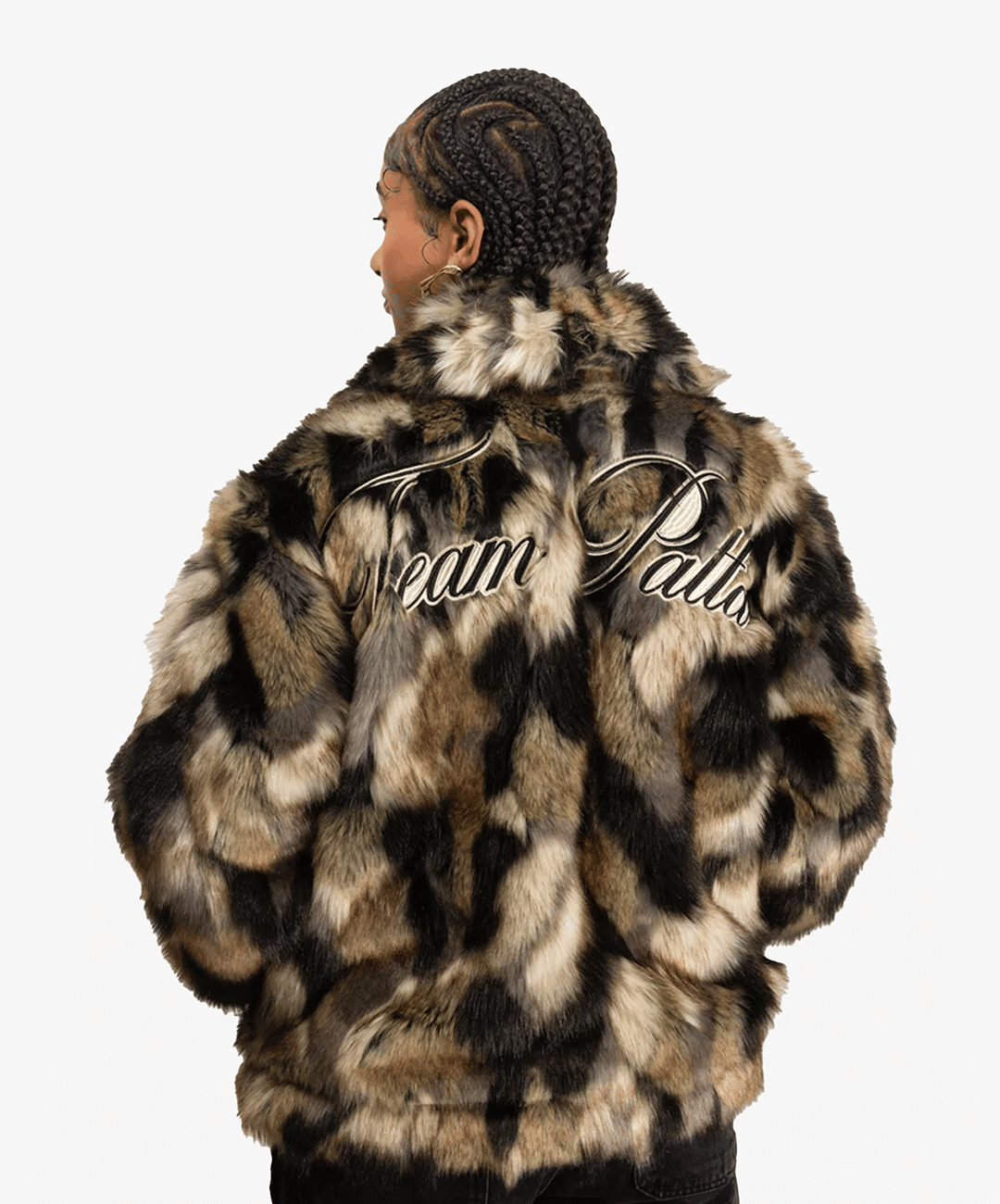 PATTA | FAUX FUR PATCHWORK JACKET { MULTI