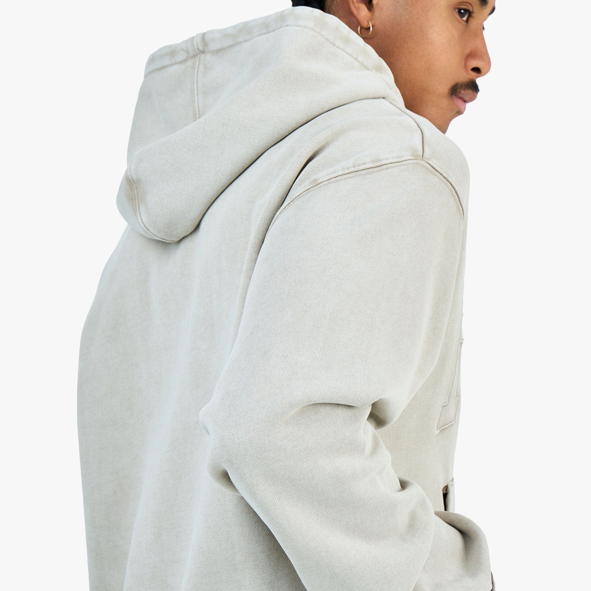 Patta Loopback Logo Zip Hoodie / Irish Cream
