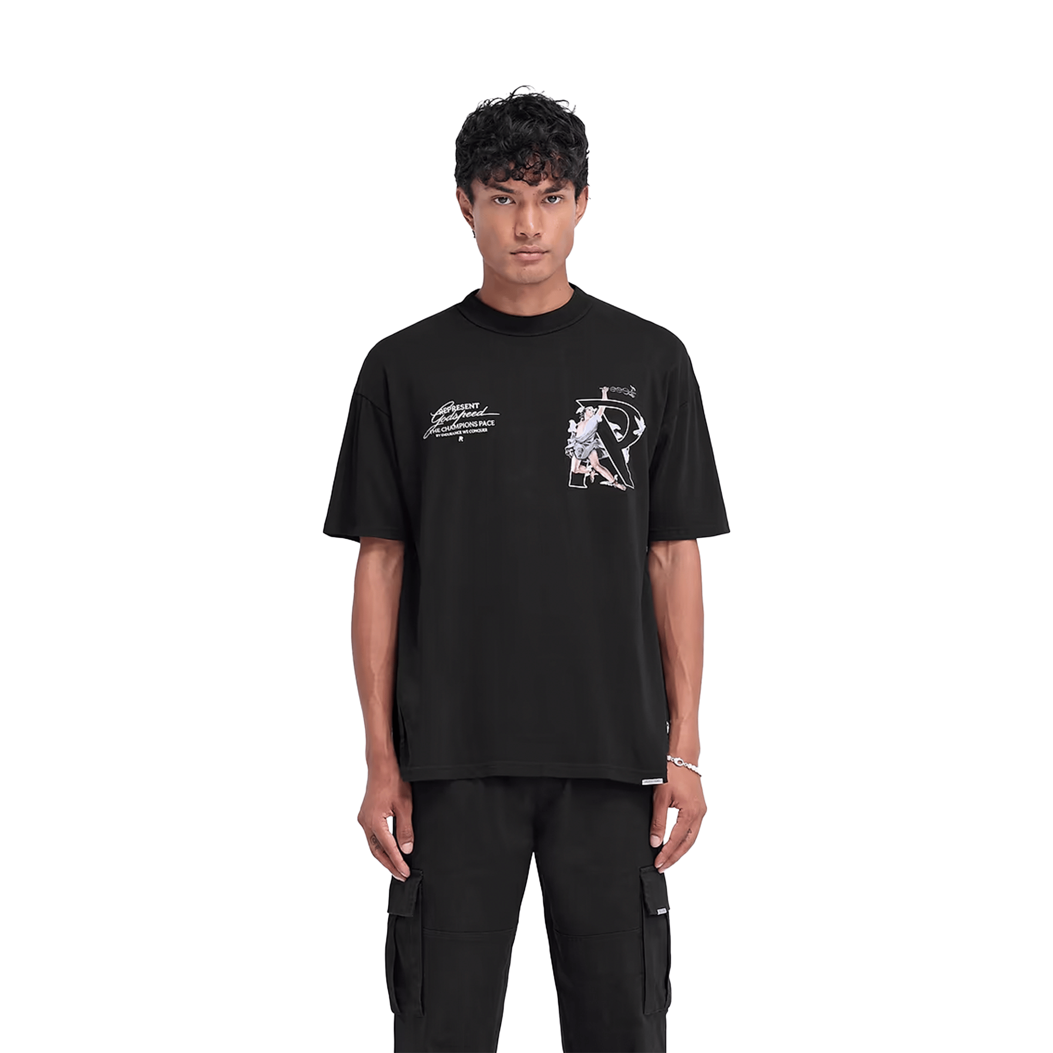 Represent Hermes T-Shirt Jet Black (FW24)