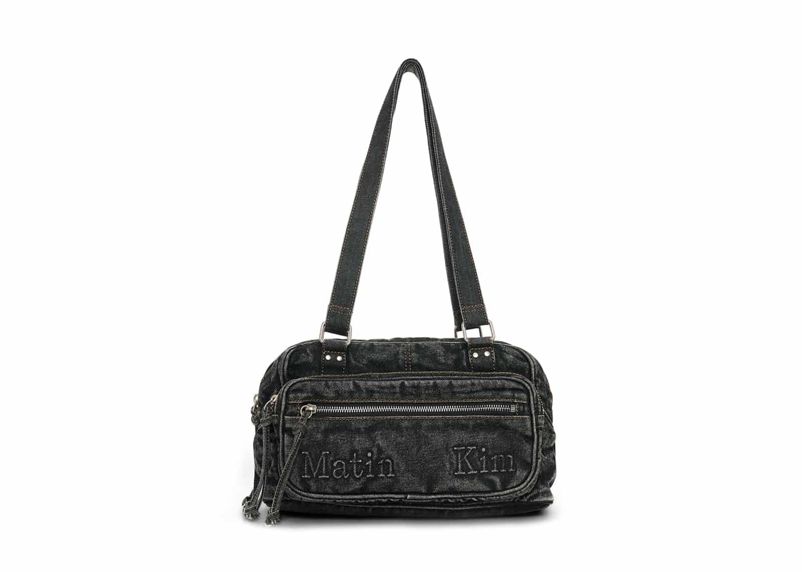 Matin Kim Matin Dust Denim One Pocket Shoulder Bag Black BG028
