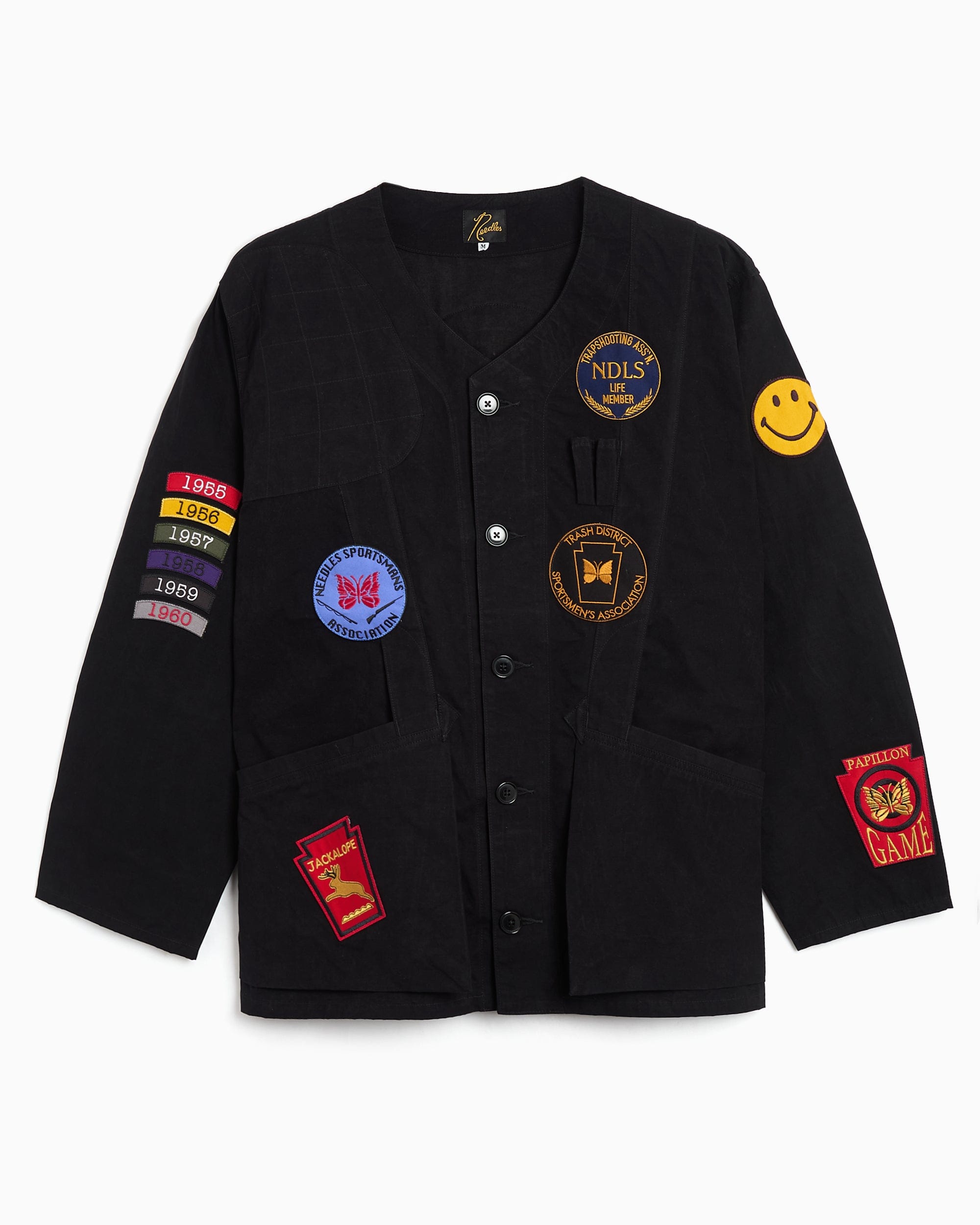 Needles Chaqueta guateada bordado Relaxed Needles Shooting para hombre