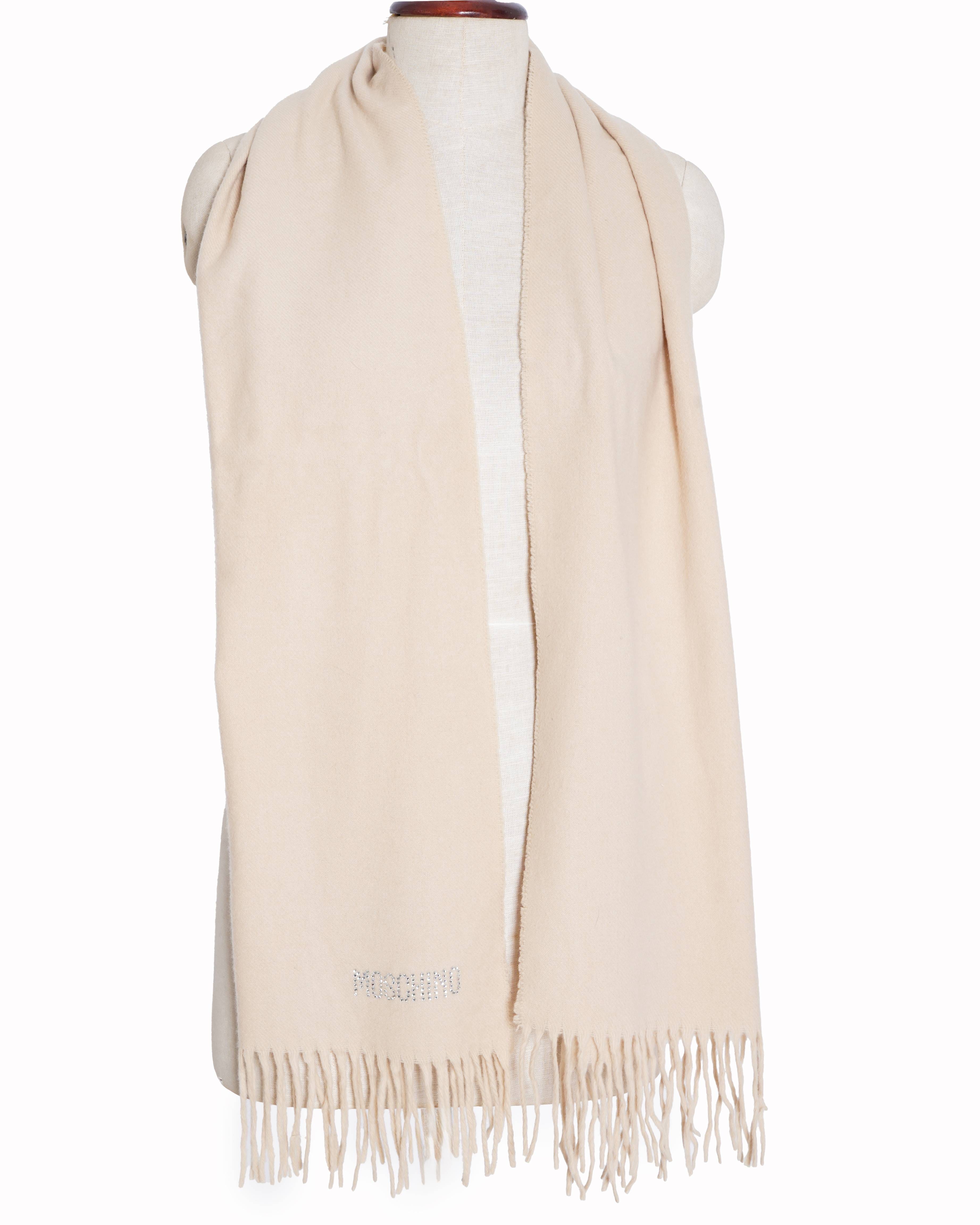 Moschino beige woollen scarf