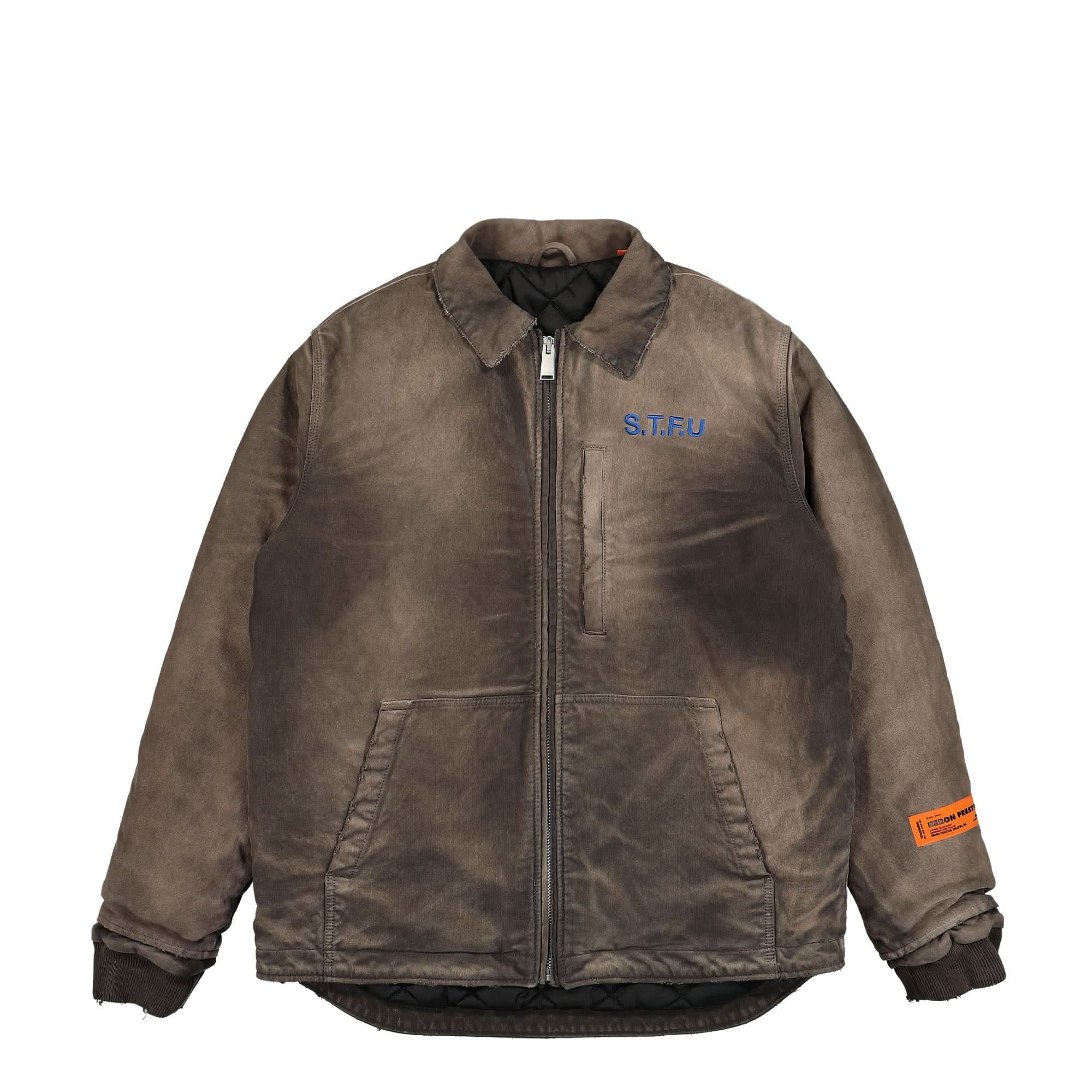 Heron Preston STFU Distressed Canvas Jacket