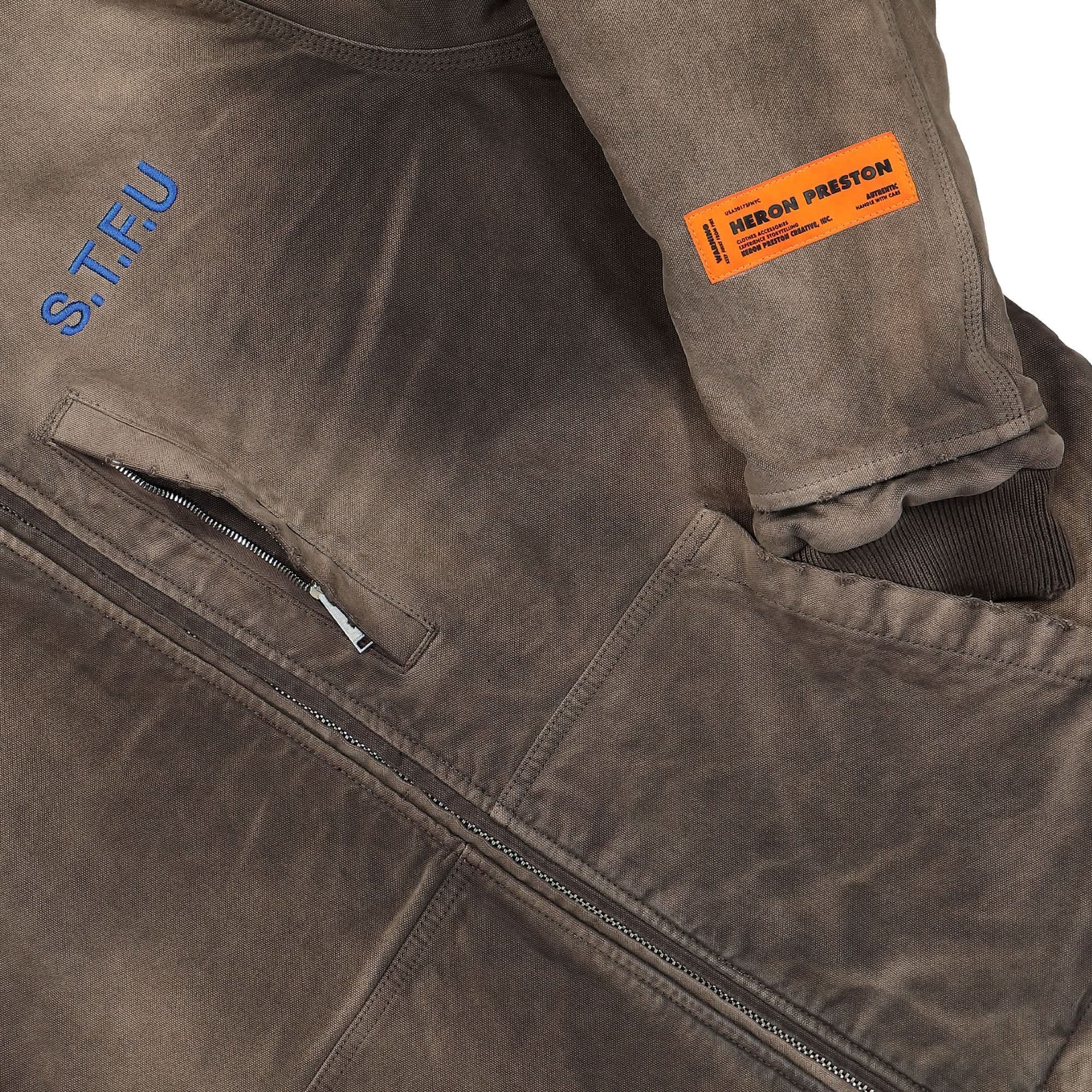 Heron Preston STFU Distressed Canvas Jacket