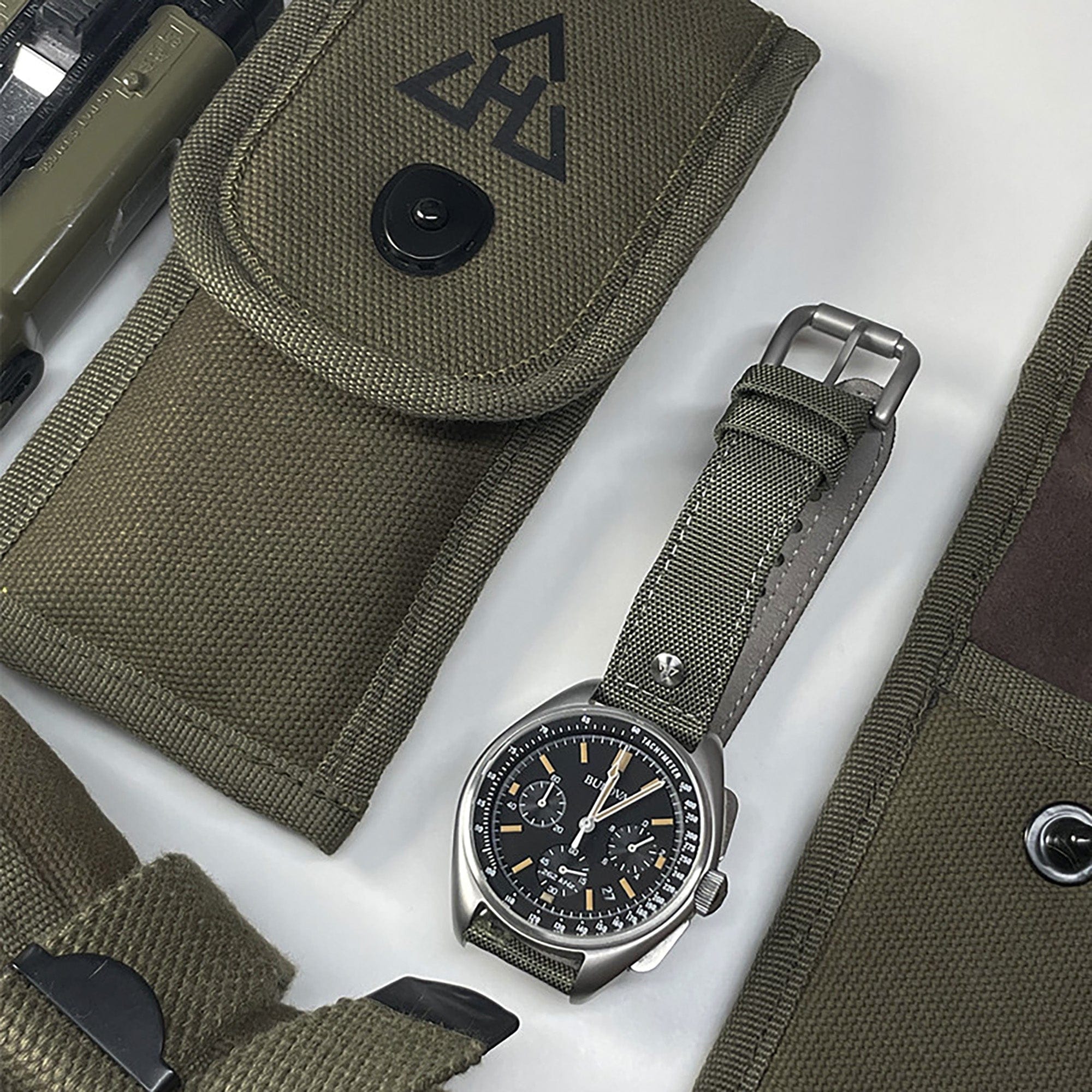Haveston The M - 1937 Olive Drab Watch Stowage Pouch WSP by HAVESTON Straps