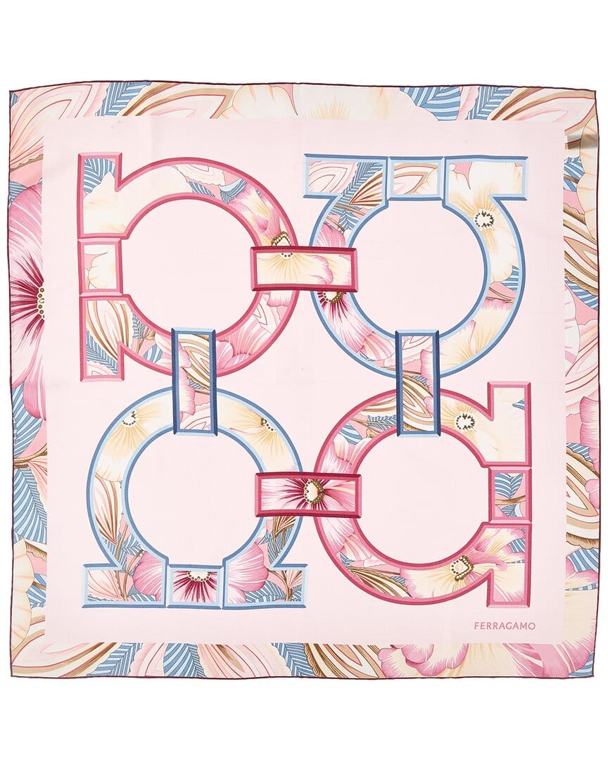 Ferragamo Gancini Print Silk Scarf