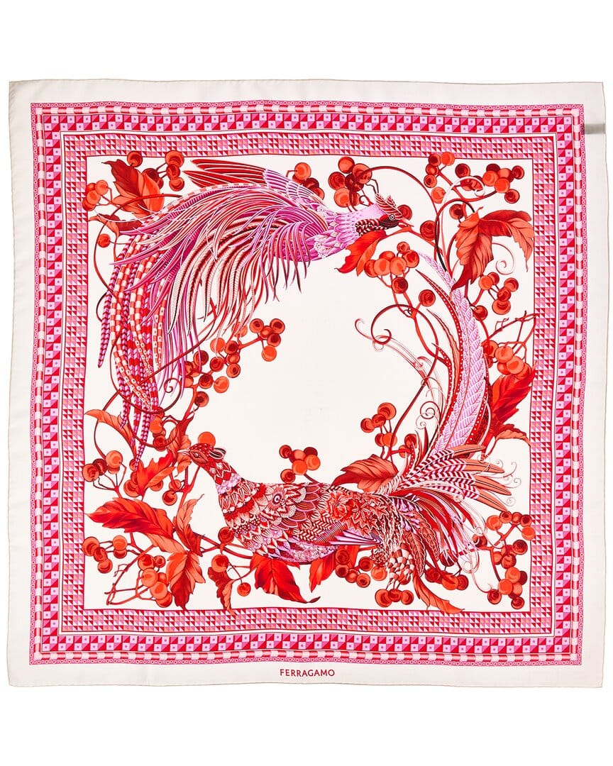 Ferragamo Animal Print Silk Scarf