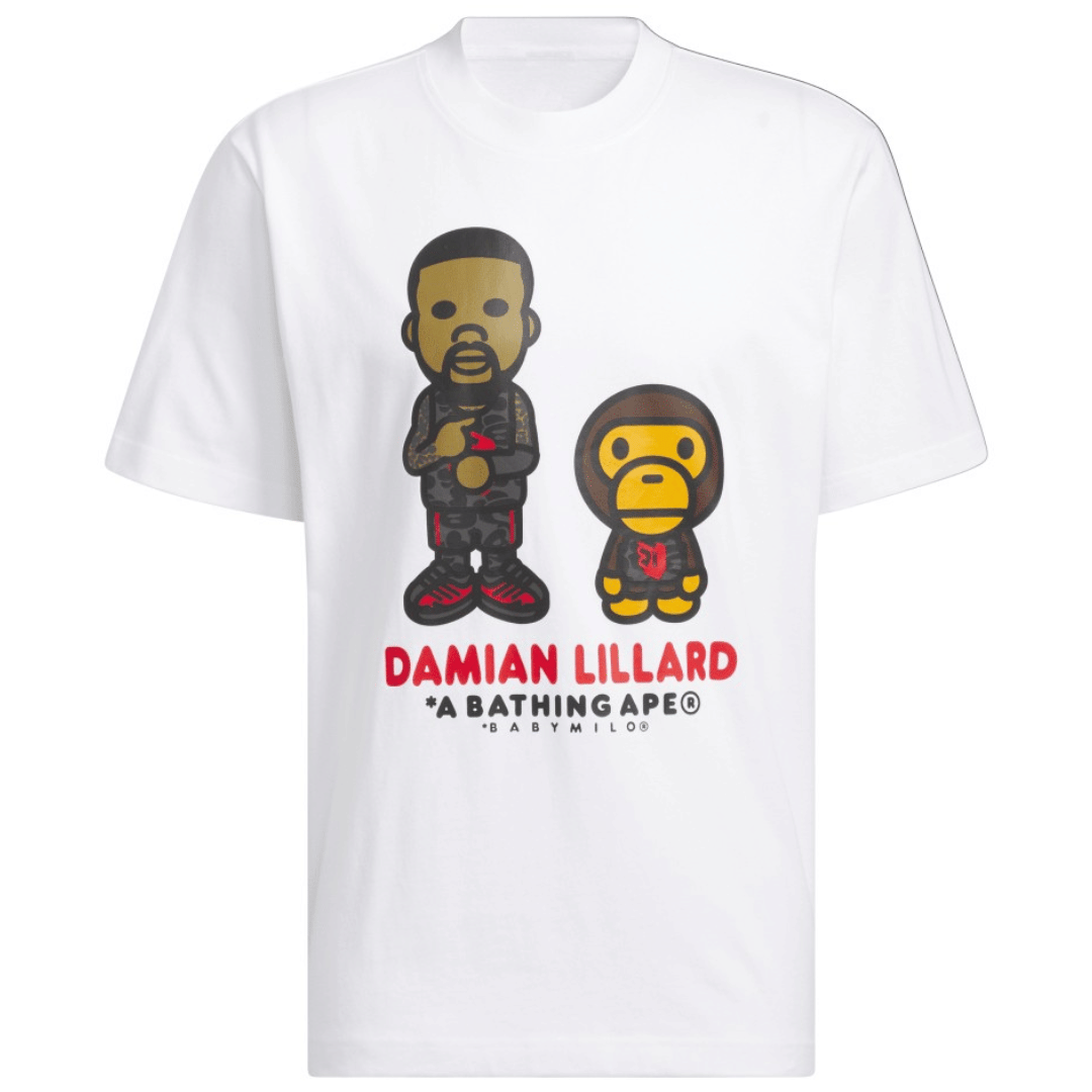 BAPE x Dame 9 Graphic White T - Shirt