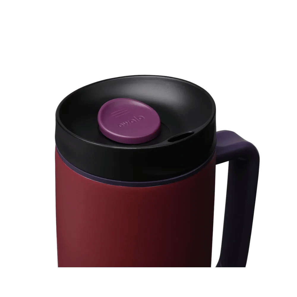 Owala Smoothsip - Slider - With - Handle 24 oz Burgundy Bay