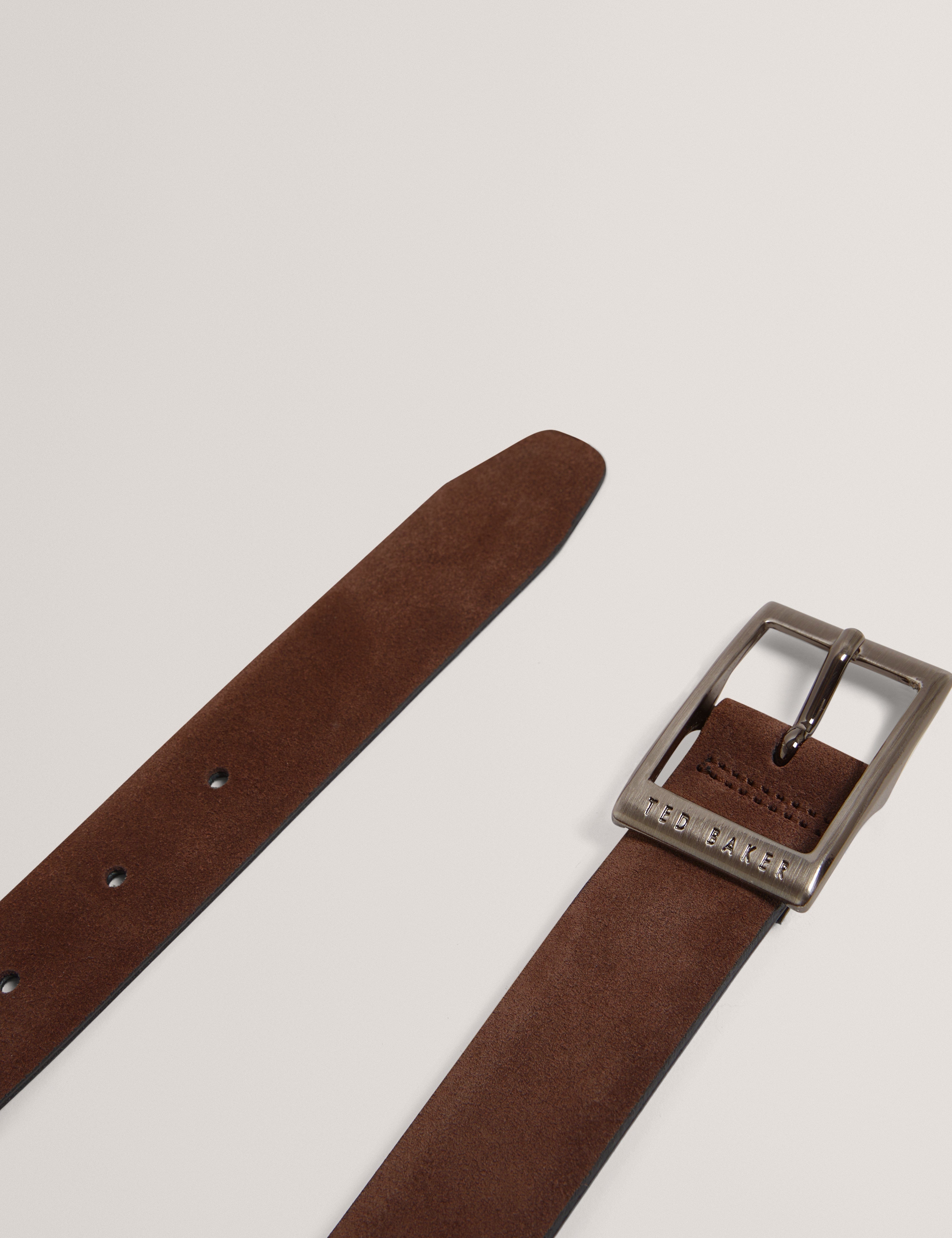 Ted Baker Chand Nuckbuck Centre Bar Belt Brn - Choc