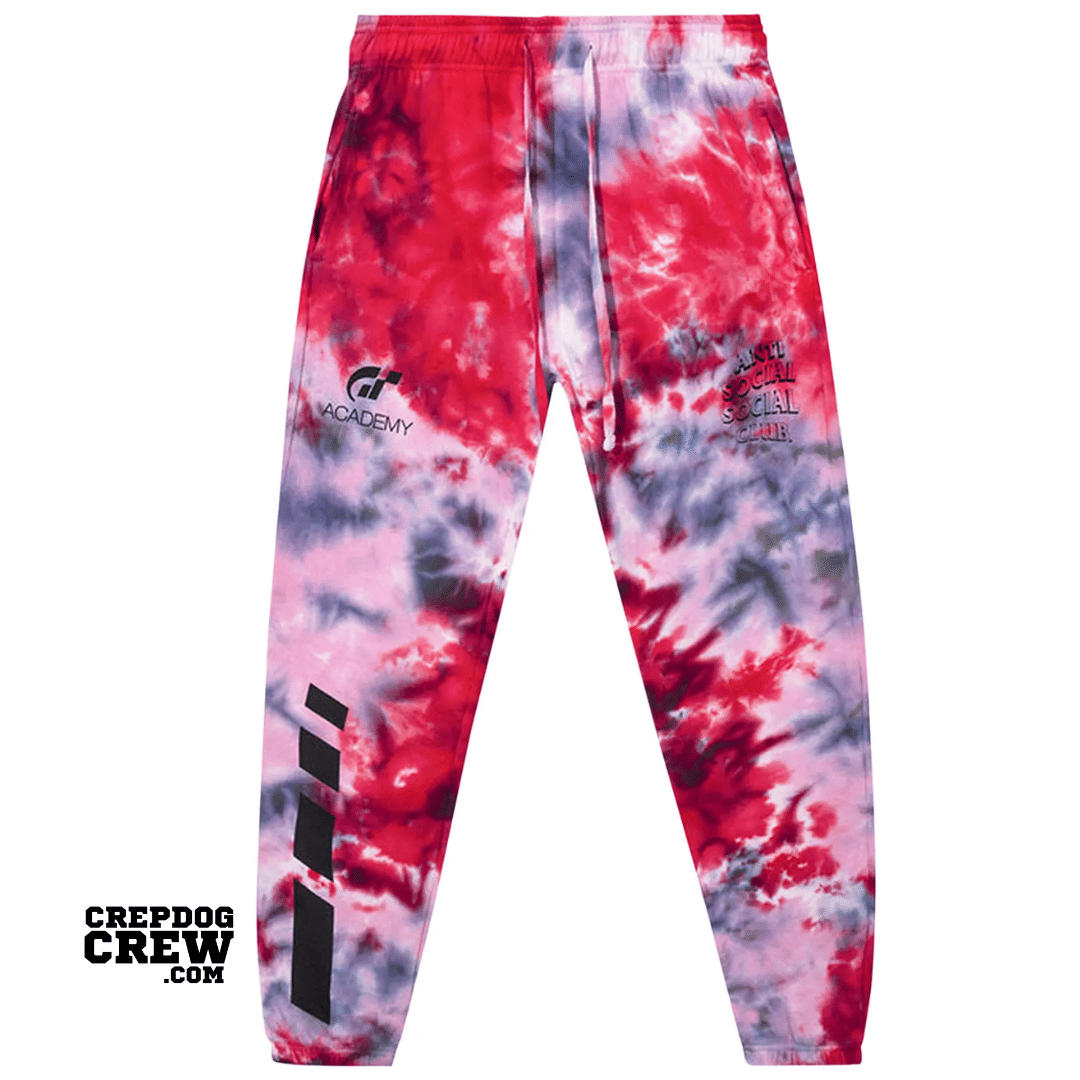 ASSC ANTI SOCIAL SOCIAL CLUB x GRAN TURISMO DYE SWEATPANTS RED