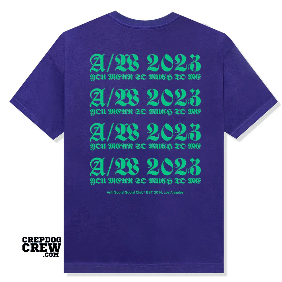 ASSC Anti Social Social Club NOTHING ELSE T-Shirt PURPLE